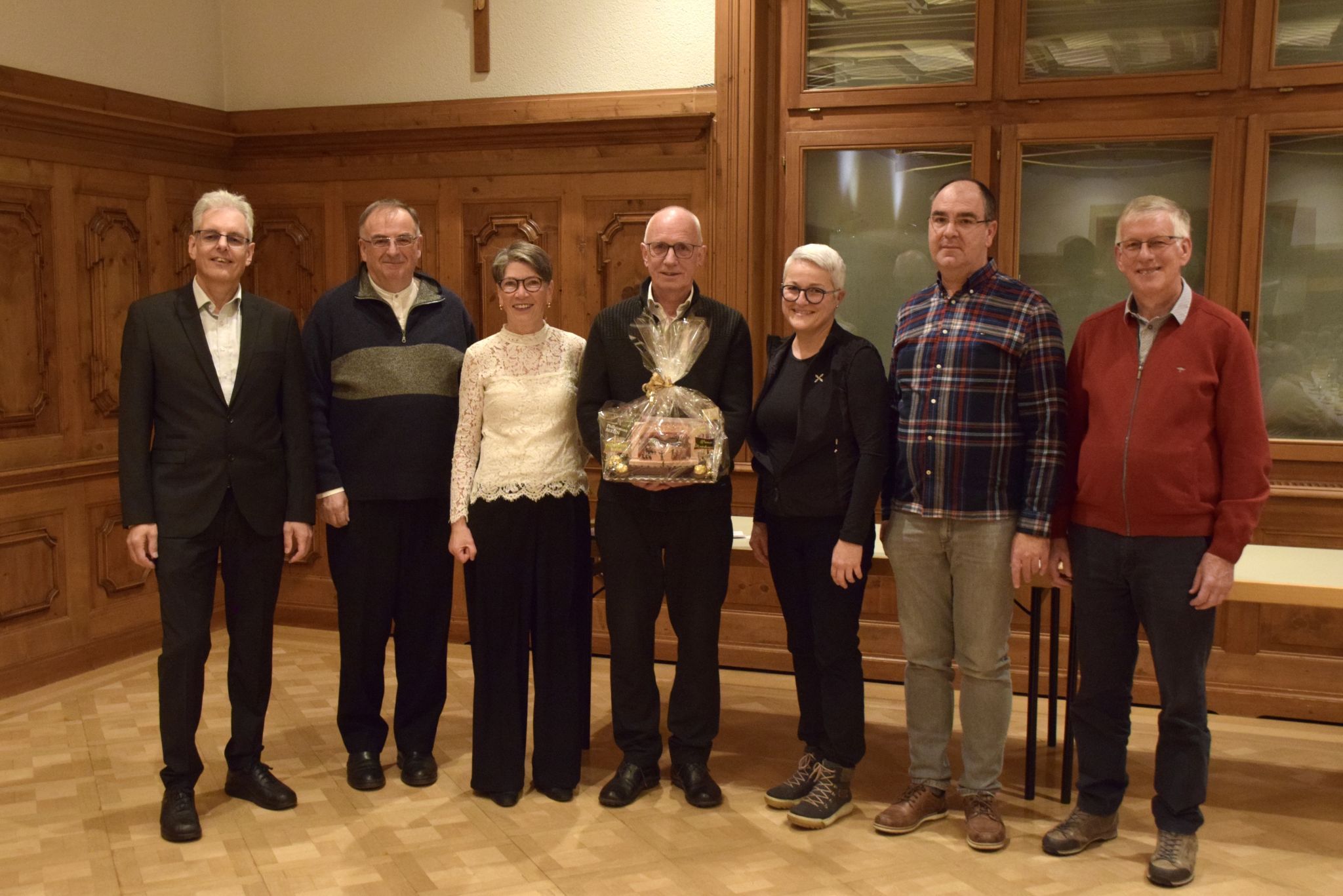 Wolfgang Haumer, Hans Tinkhauser, Waltraud und Johannes Pfefferkorn, Uta Künk, Christoph Stüttler und Werner Ganahl.