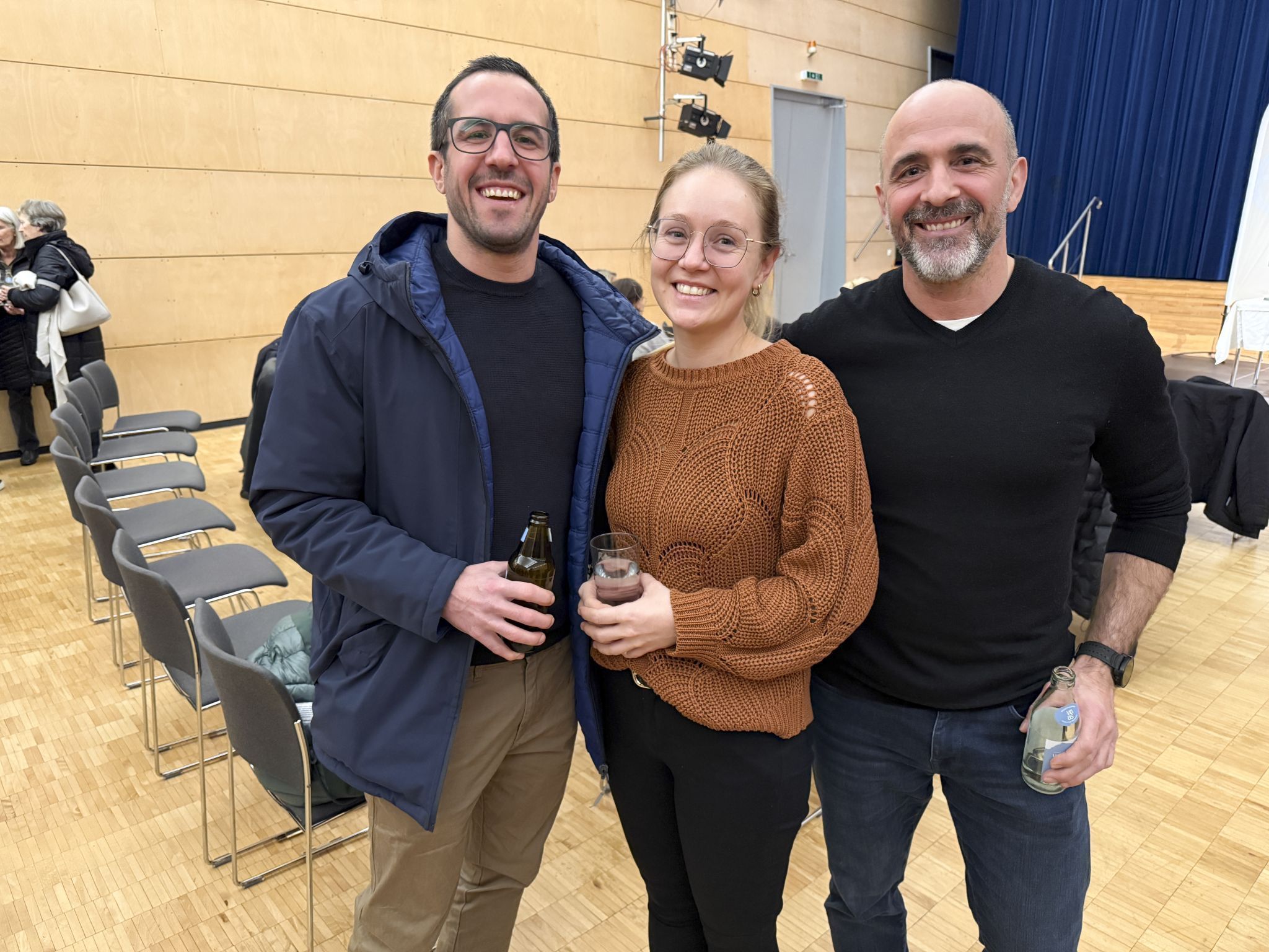 Martina Gruber mit Julian (l) und Marco Lamprecht
