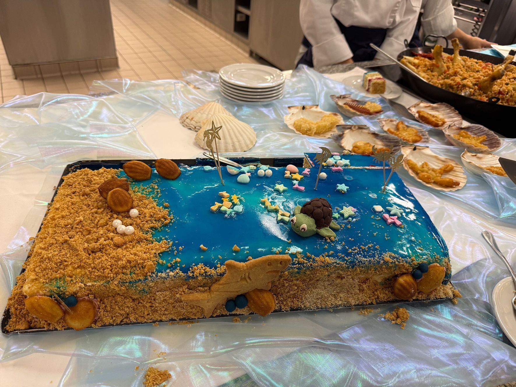 Die Karibiktorte war fast zu schön zum Essen.