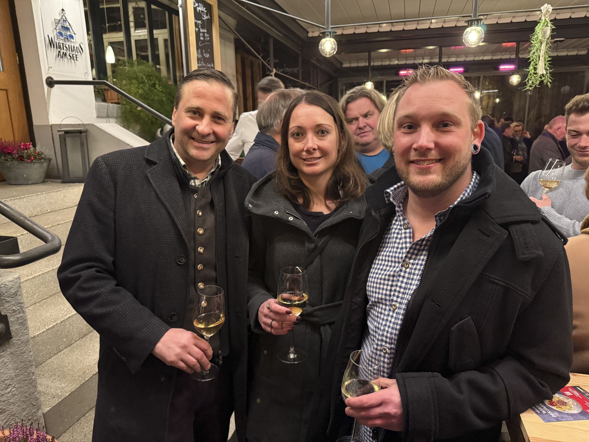 Markus Kathan kam mit Michele Hilbrand und Raphael George zur Verkostung