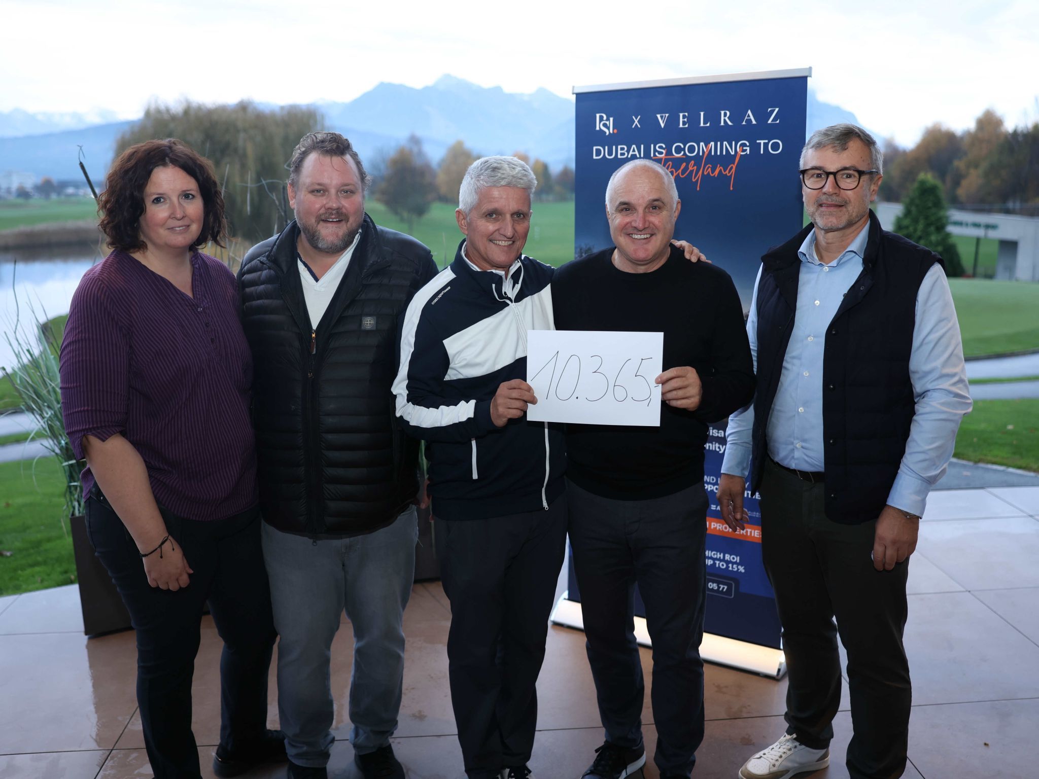 Wirtepaar Nicole Amann und Stefan Riest, Wolfgang Kopf, Manfred Ganahl und Andreas Lins.