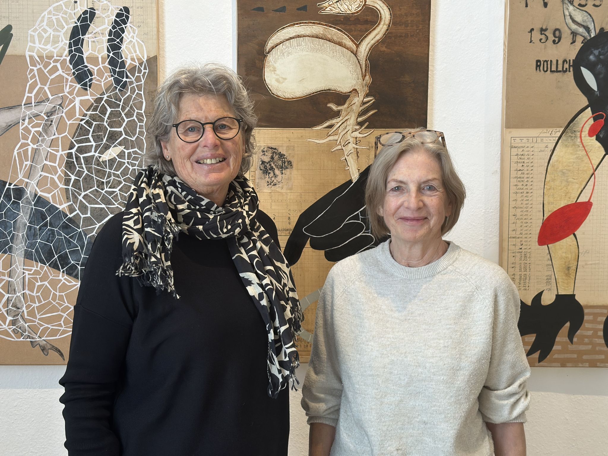 Heidi Comploj und Lisa Althaus freuen sich über die gelungene dialogische Zusammenarbeit