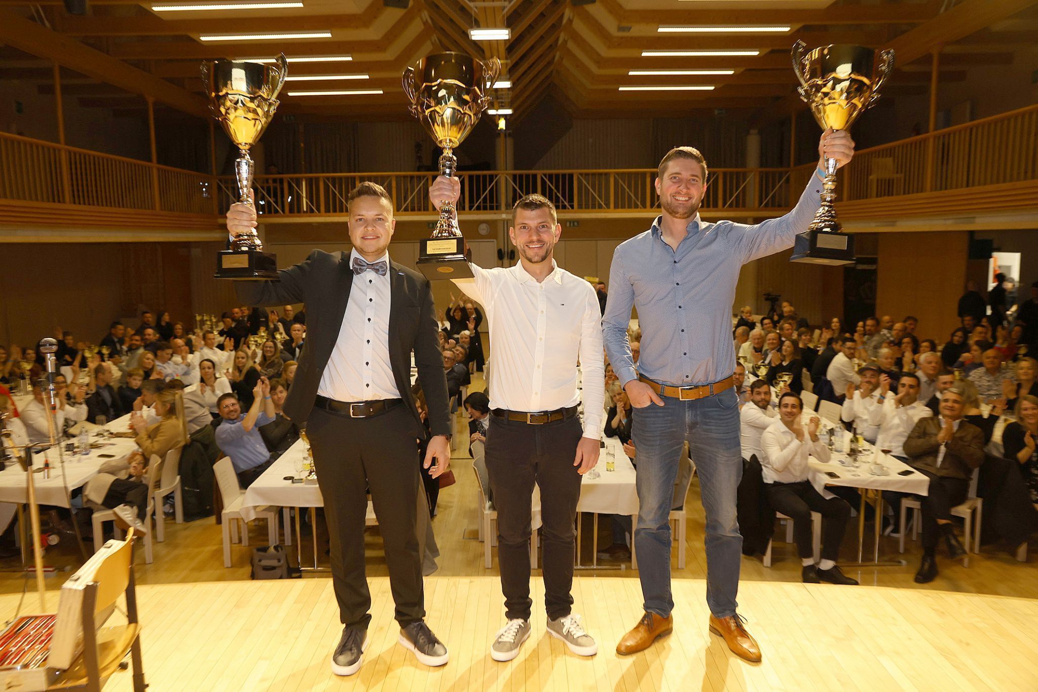 So sehen Sieger aus - Elias Scheibenstock, Christoph Schuler (Sieger), André Dorer
