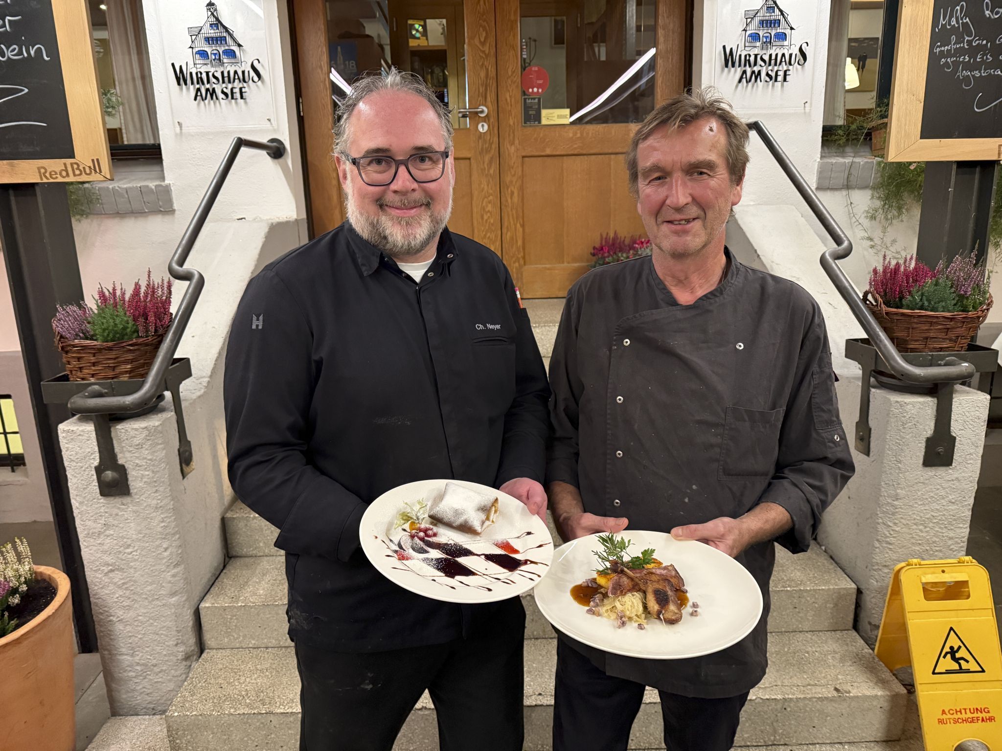 Christoph Neyer und Artur Rüscher sorgten für die Höhepunkte aus der Küche