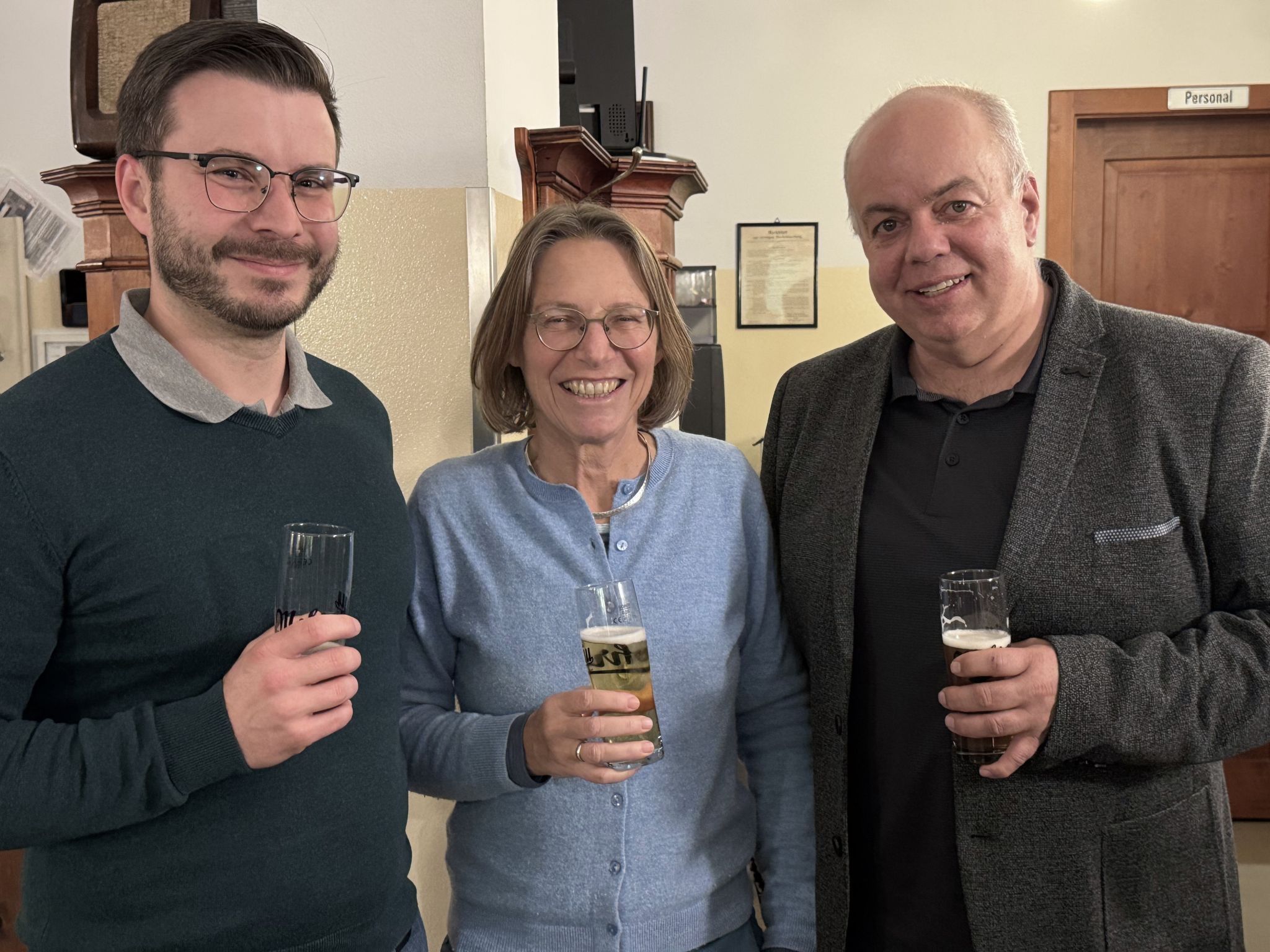 Florian Hornsteiner und Alexander Zerlauth (ARA Dornbirn) mit Stadträtin Juliane Alton.