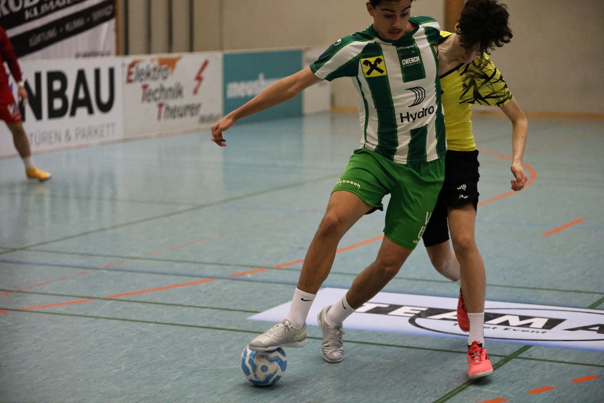 Szene der Junioren Teams von Austria Lustenau und Höchst. 