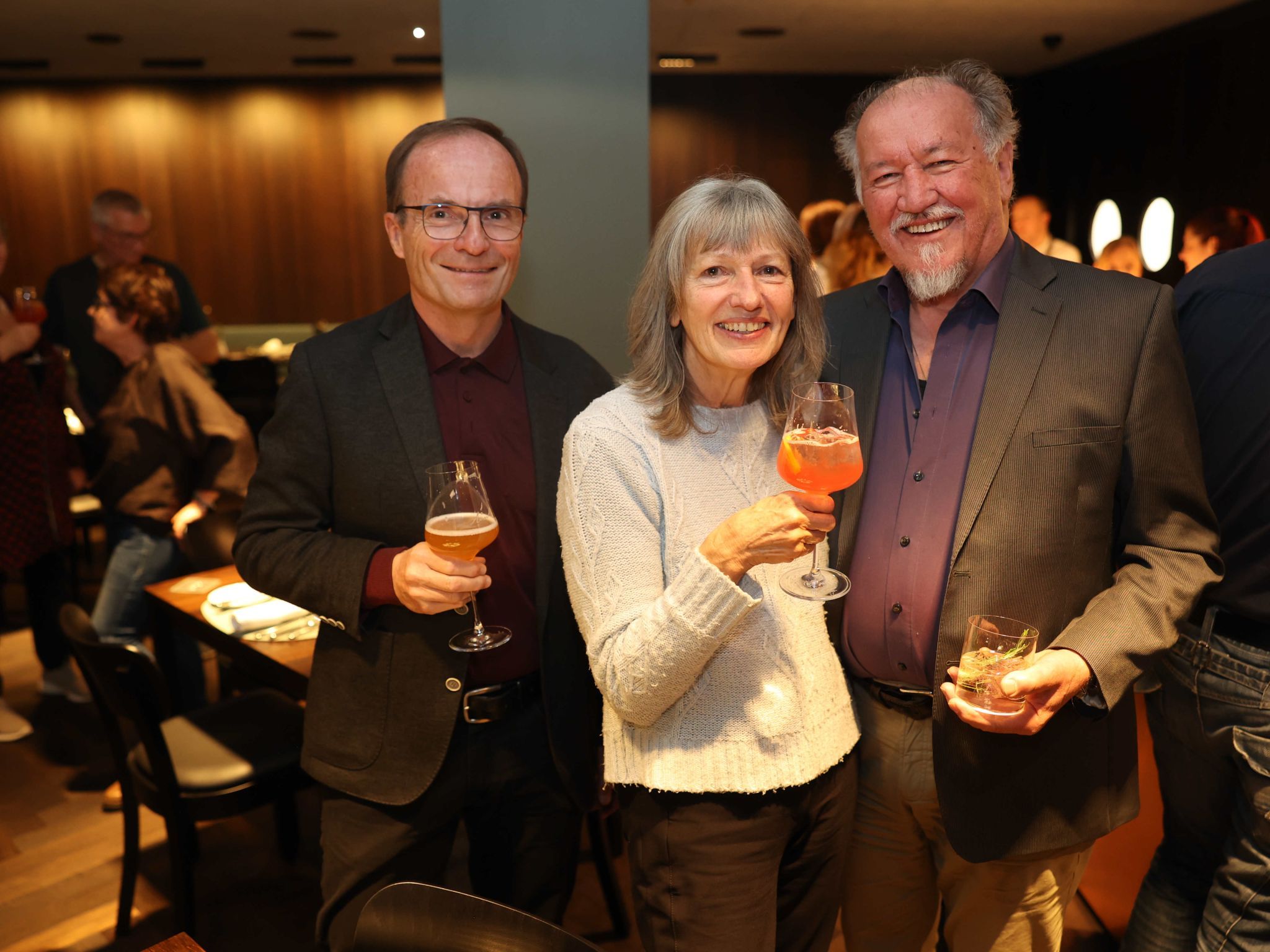 August Huber, Birgit und Helmut Biedermann.