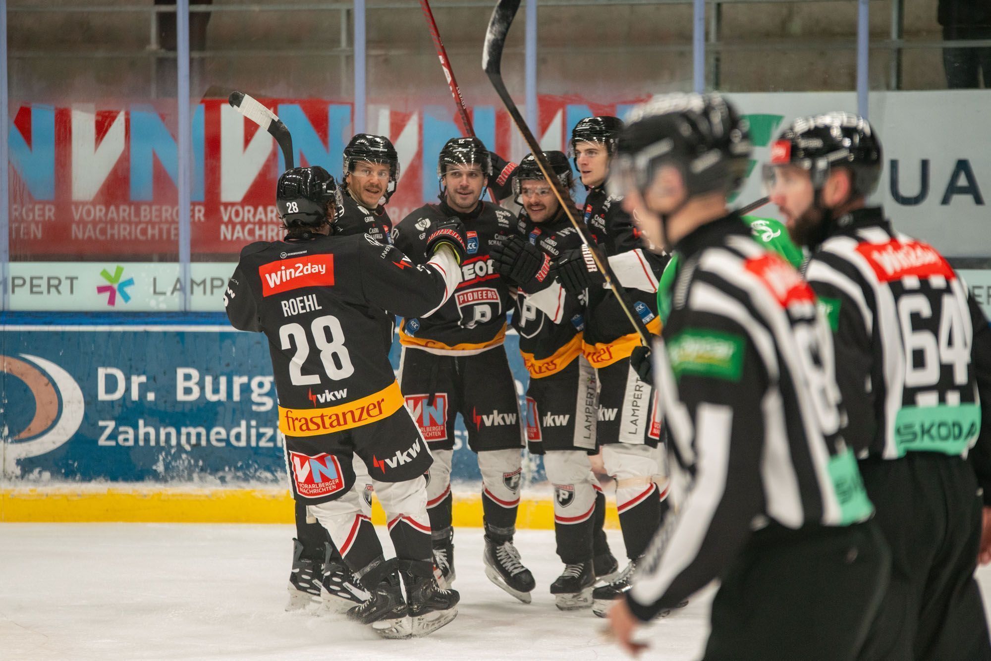 Kurz vor Weihnachten konnten die Pioneers über drei Punkte gegen Ljubljana jubeln.
