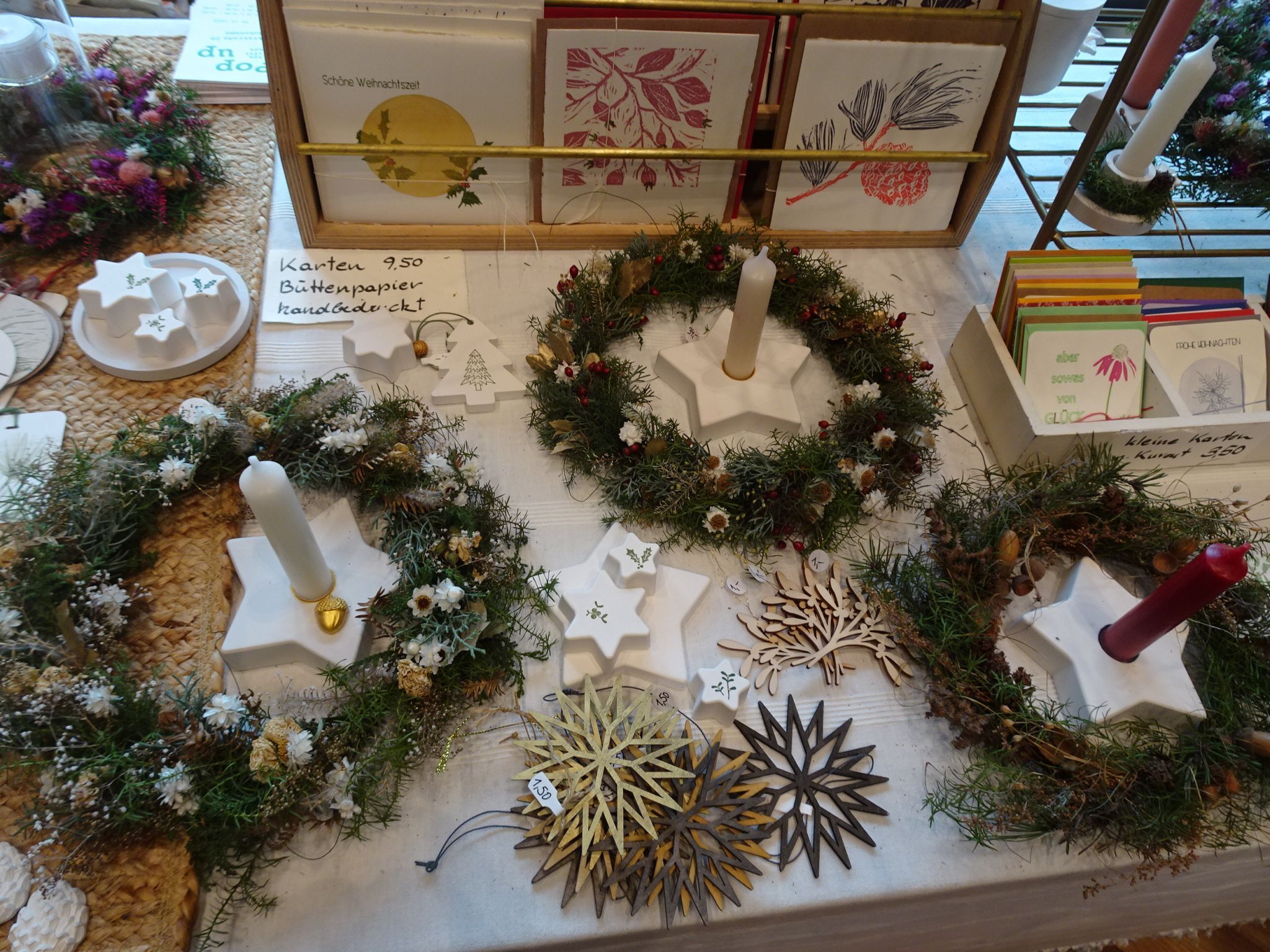 Auch schöne Objekte mit Naturmaterialien begeisterten die Besucher. 