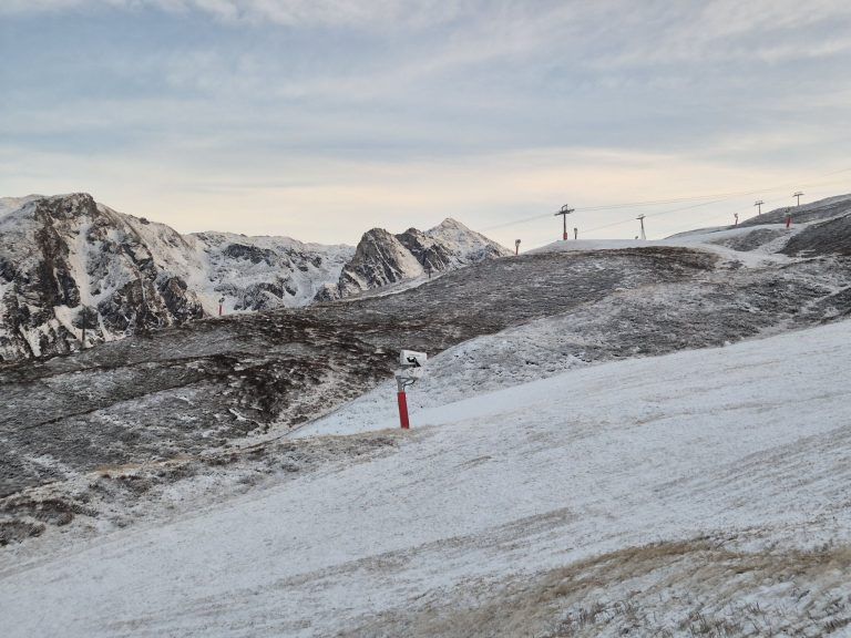 Beschneiung des Skigebiets Silvretta Nova Mitte November