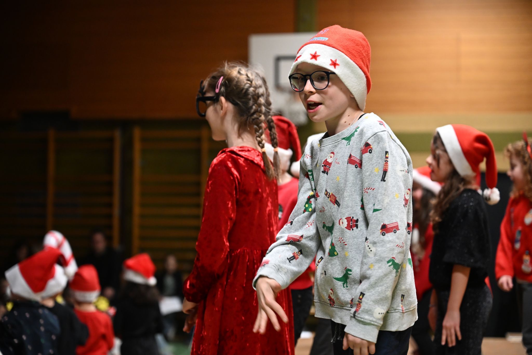 Sogar ein Weihnachtsrap stand auf dem Programm.