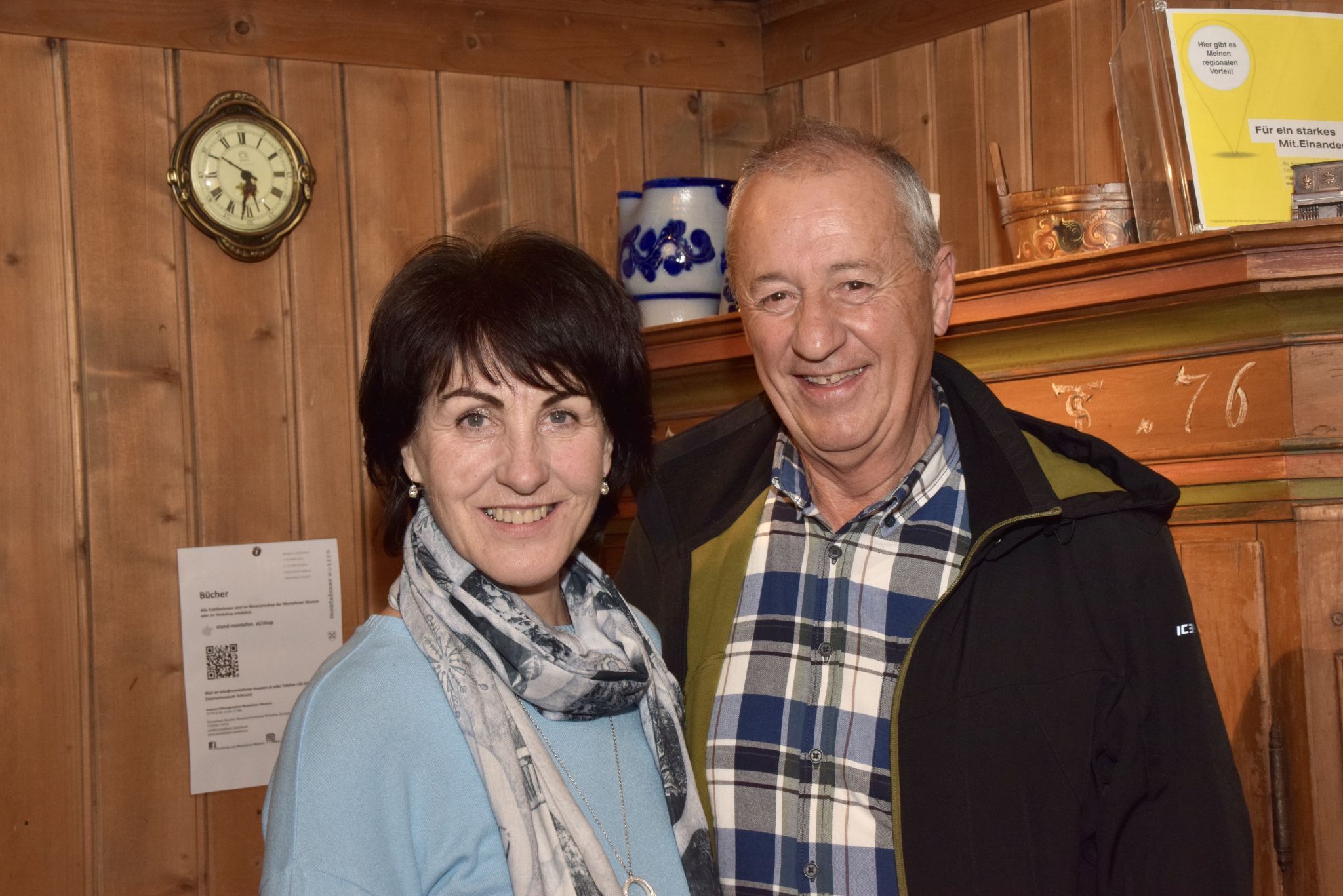 Einen weiteren Weg, um bei der Adventfeier im Silbertaler Museum dabei sein zu können, haben auch Sigrid und Peter Saler auf sich genommen.