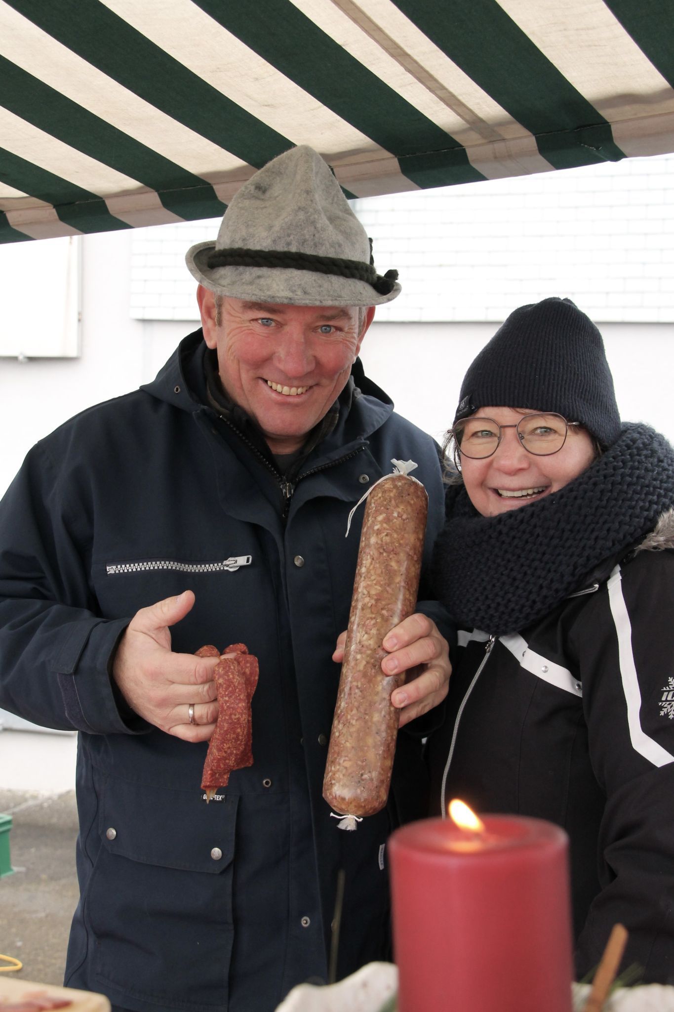 Peter und Herta feierten Ausstellerjubiläum beim diesjährigen Bucher Klosamarkt