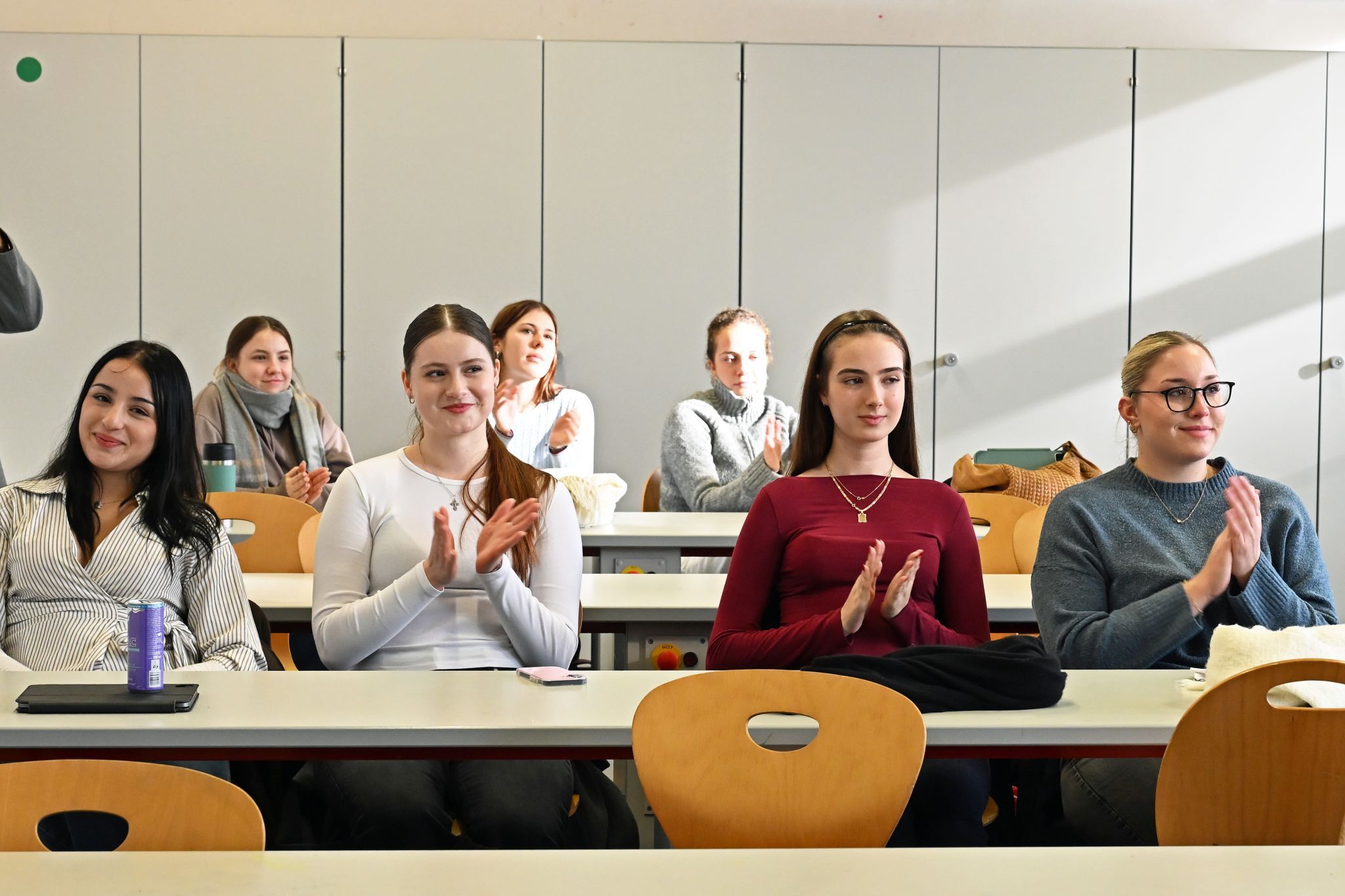 Am Schluss gab es Applaus von den Schülern.
