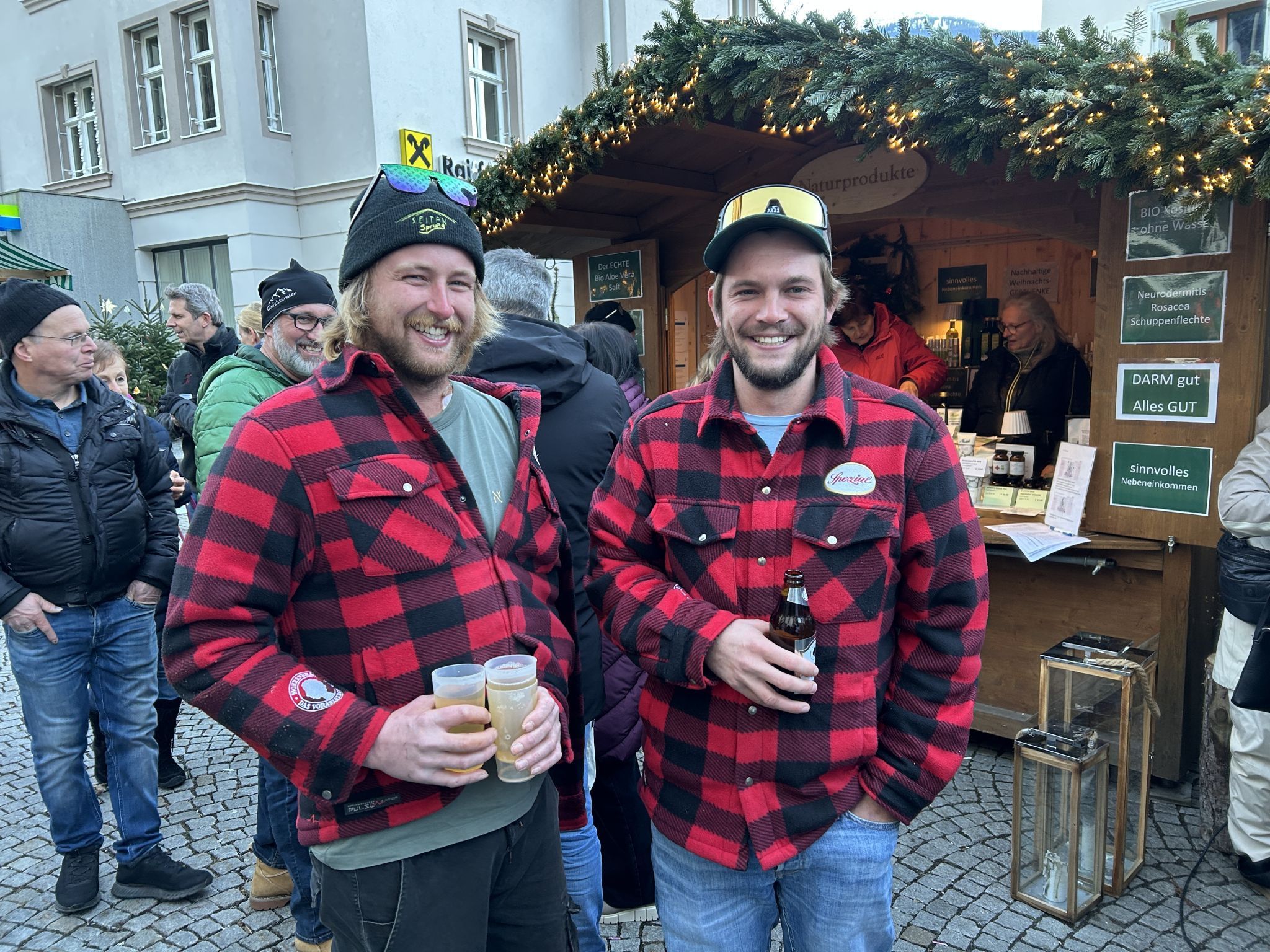 Mathias Fuchs und Lukas Vonbank waren an diesem Tag im Partnerlook