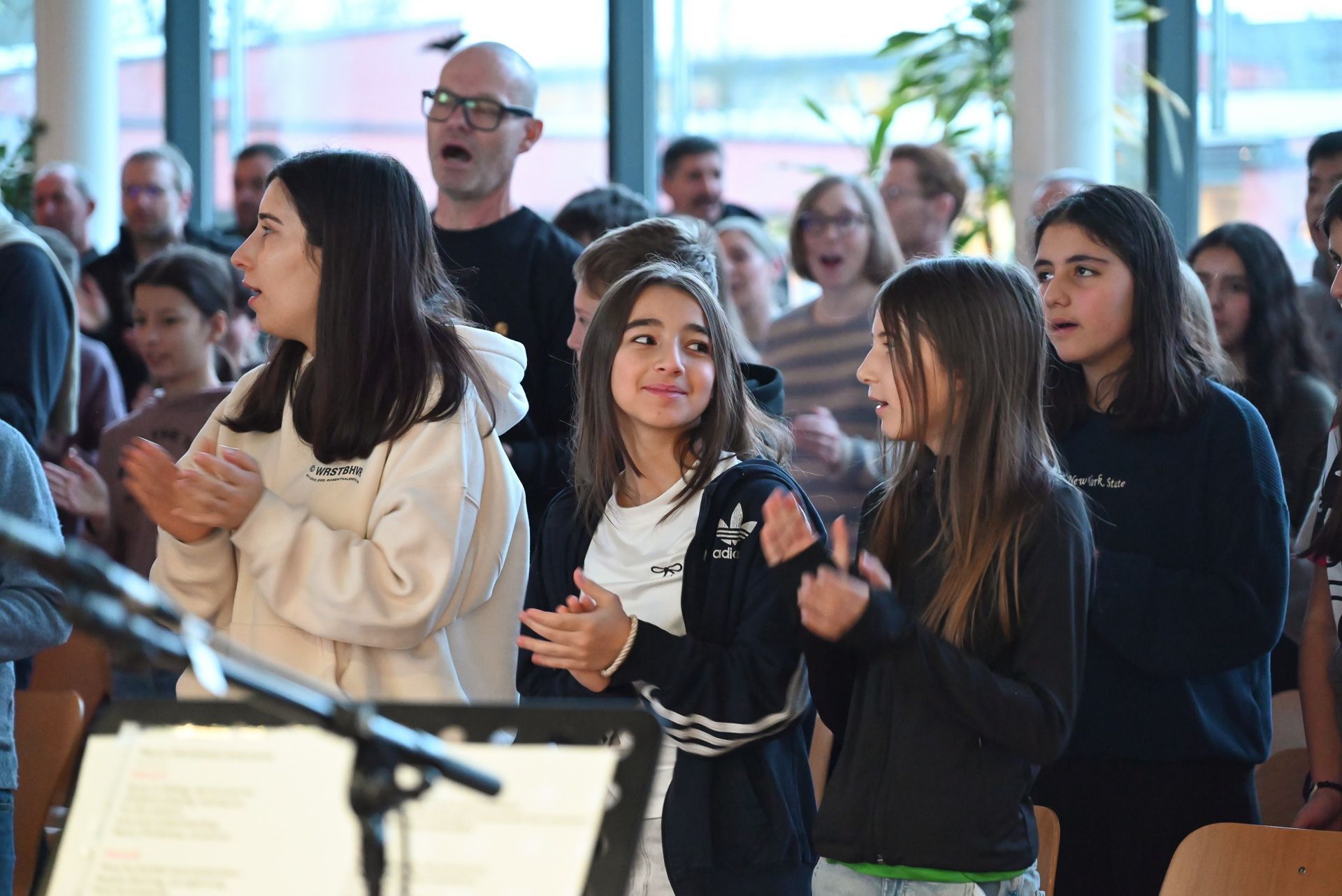 Am Ende der Feier sangen alle zusammen 