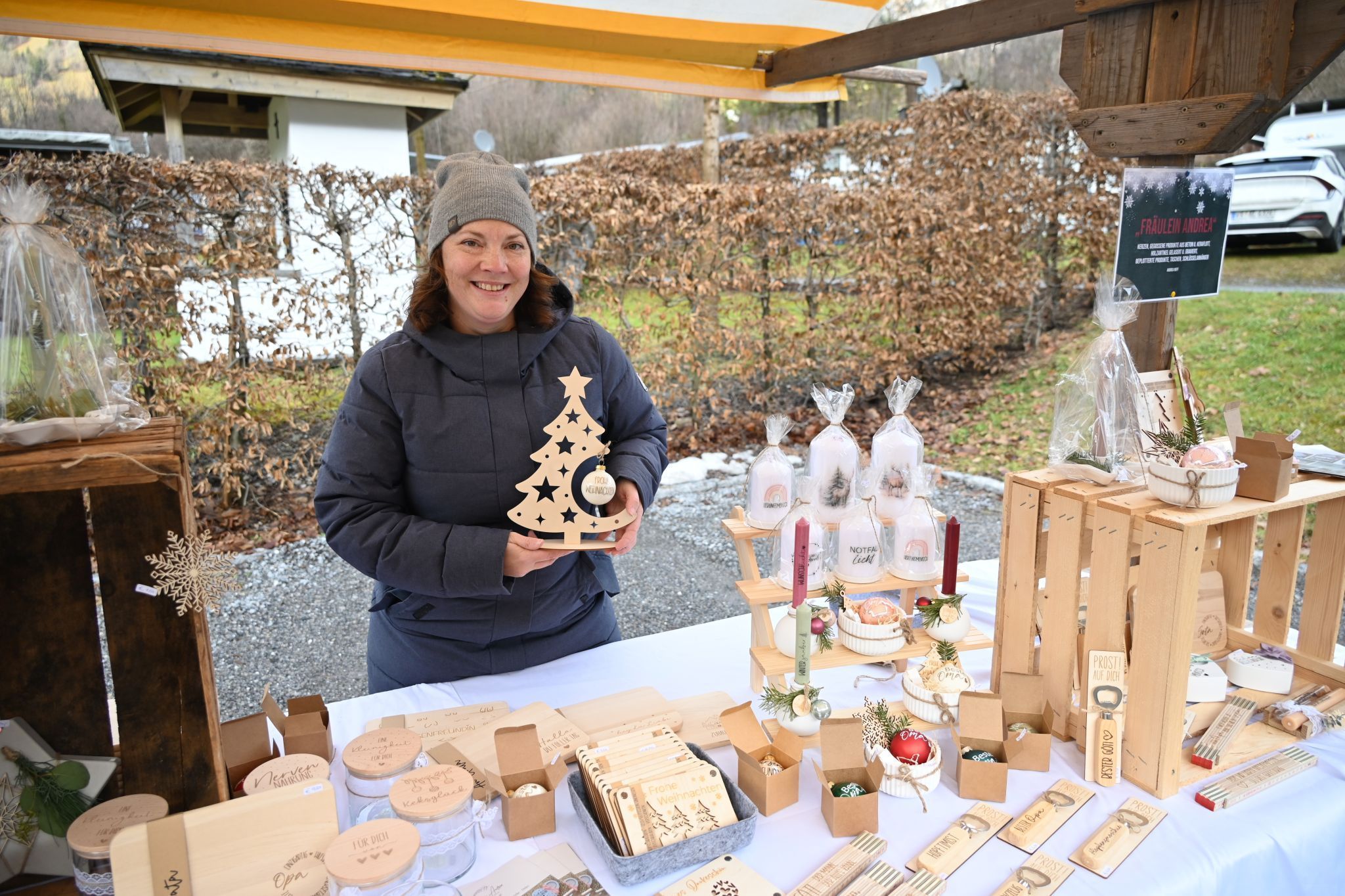 Schöne Dekoartikel beim Brazer Weihnachtsmarkt.