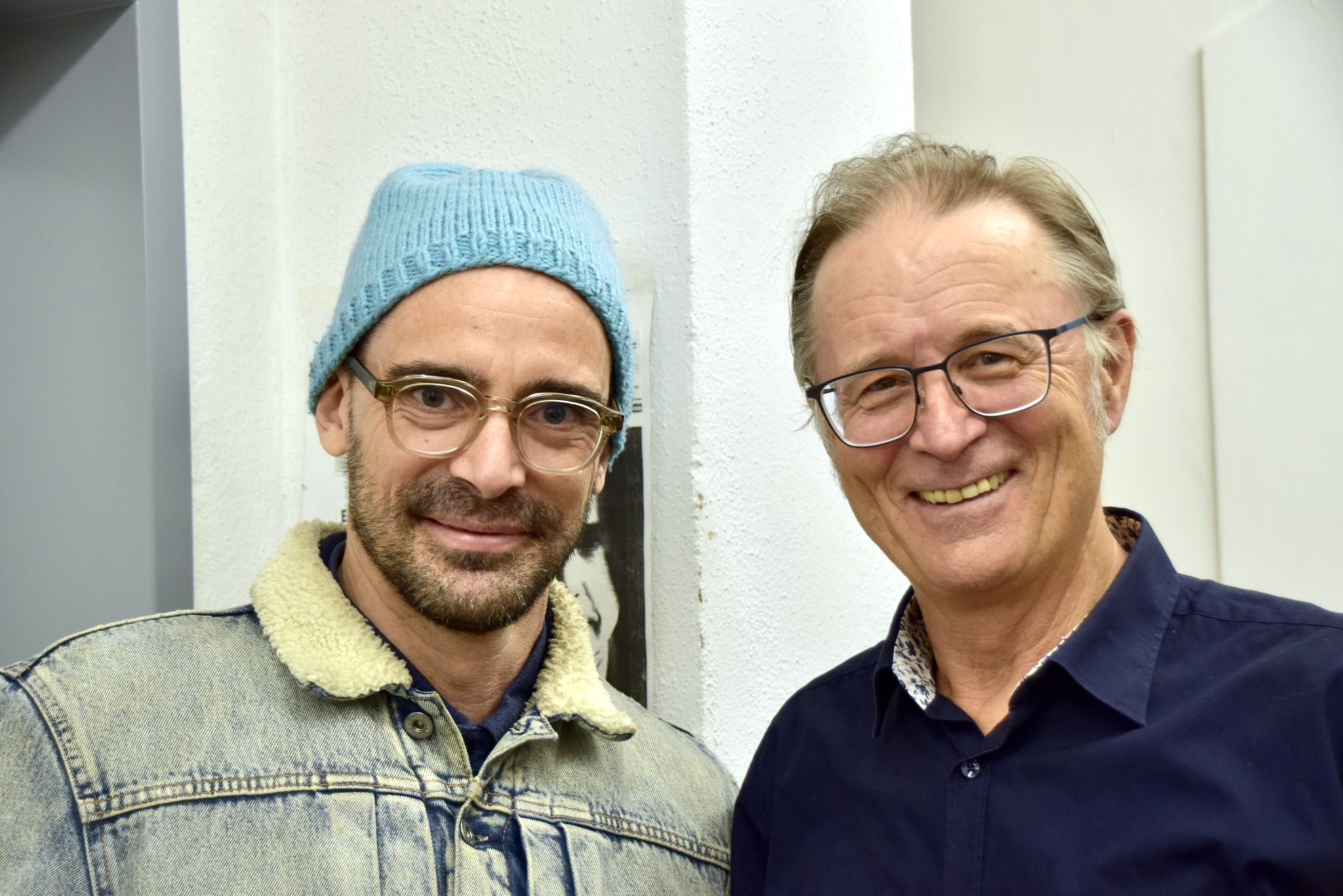 Mathias Garnitschnig (l.) zu Gast bei Roland Haas im Kunstforum Montafon.