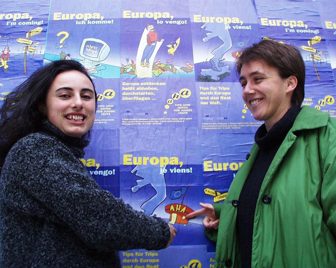 Veronika Drexel mit der ersten ESK-Freiwilligen Virginie Meusburger-Cavassino, die nach ihrem Freiwilligendienst in Vorarlberg geblieben ist. @aha