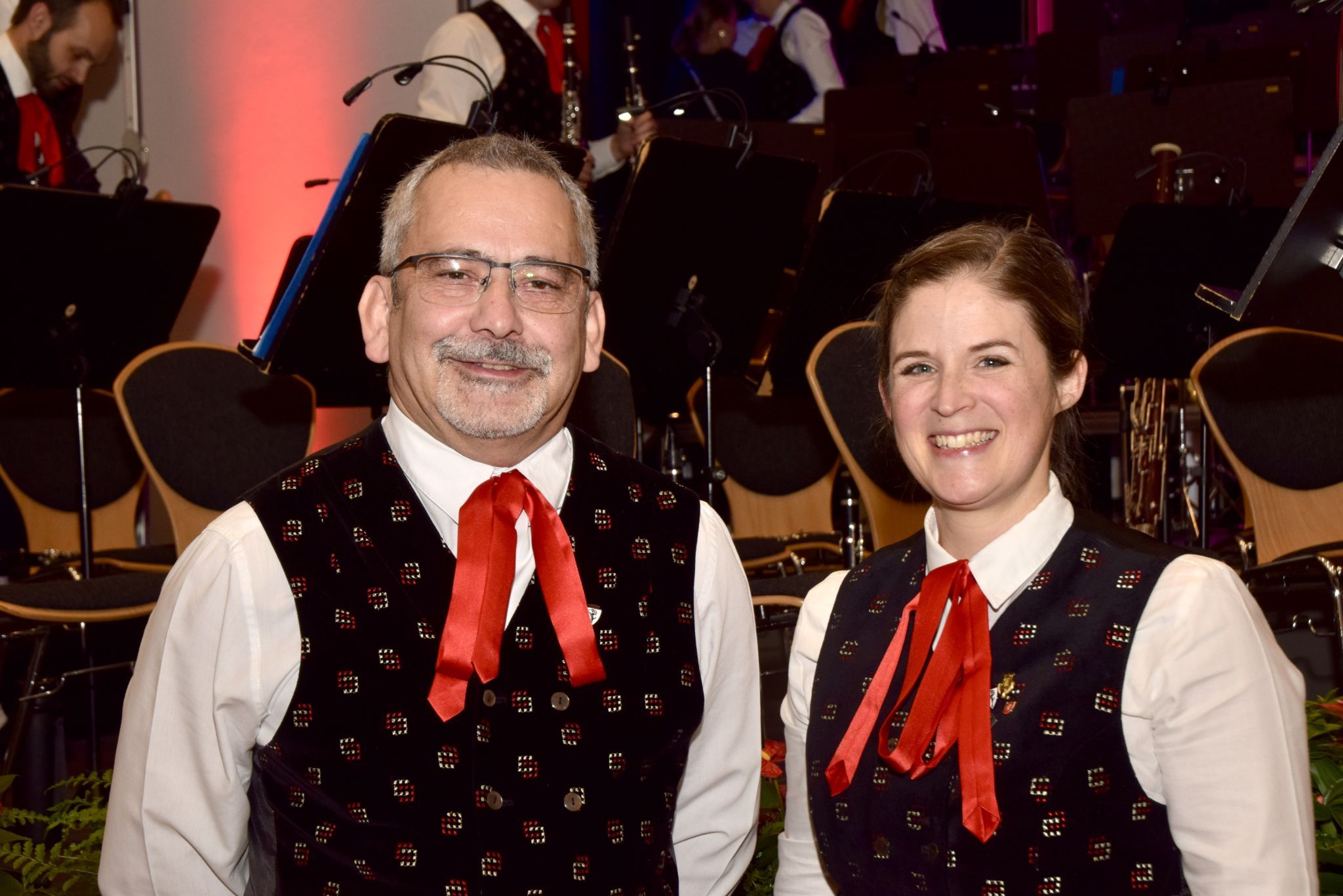 Jubilare: Klaus Melmer und Christina Zoderer.