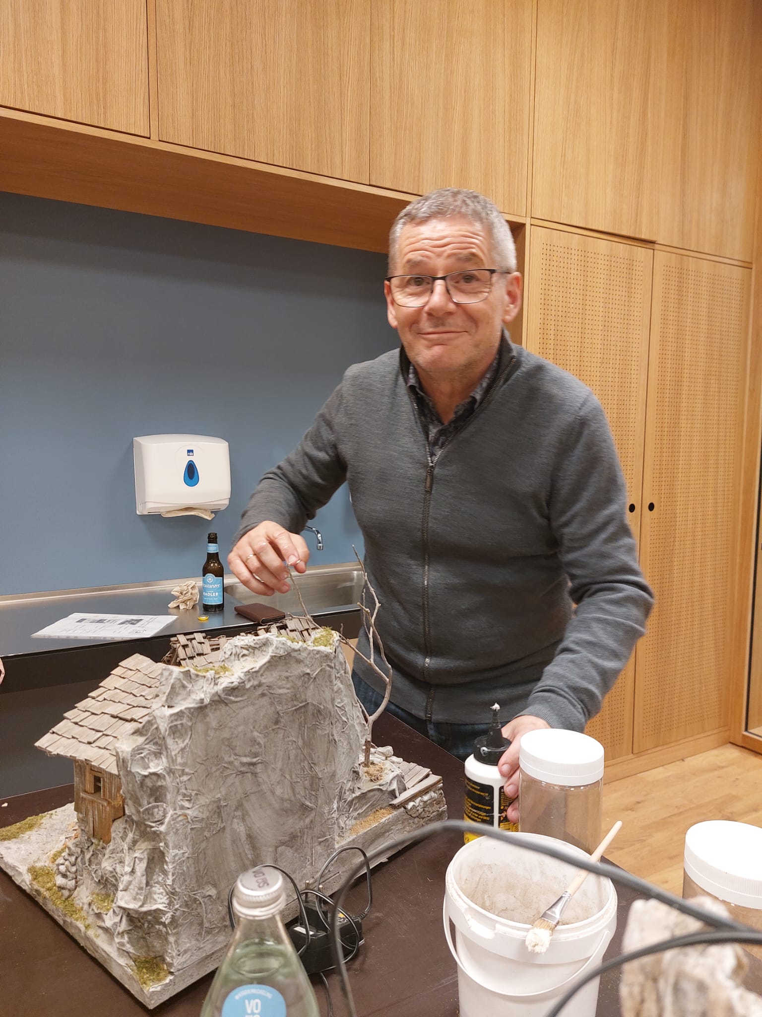 Obmann Thomas Lorenzi bei der Arbeit.