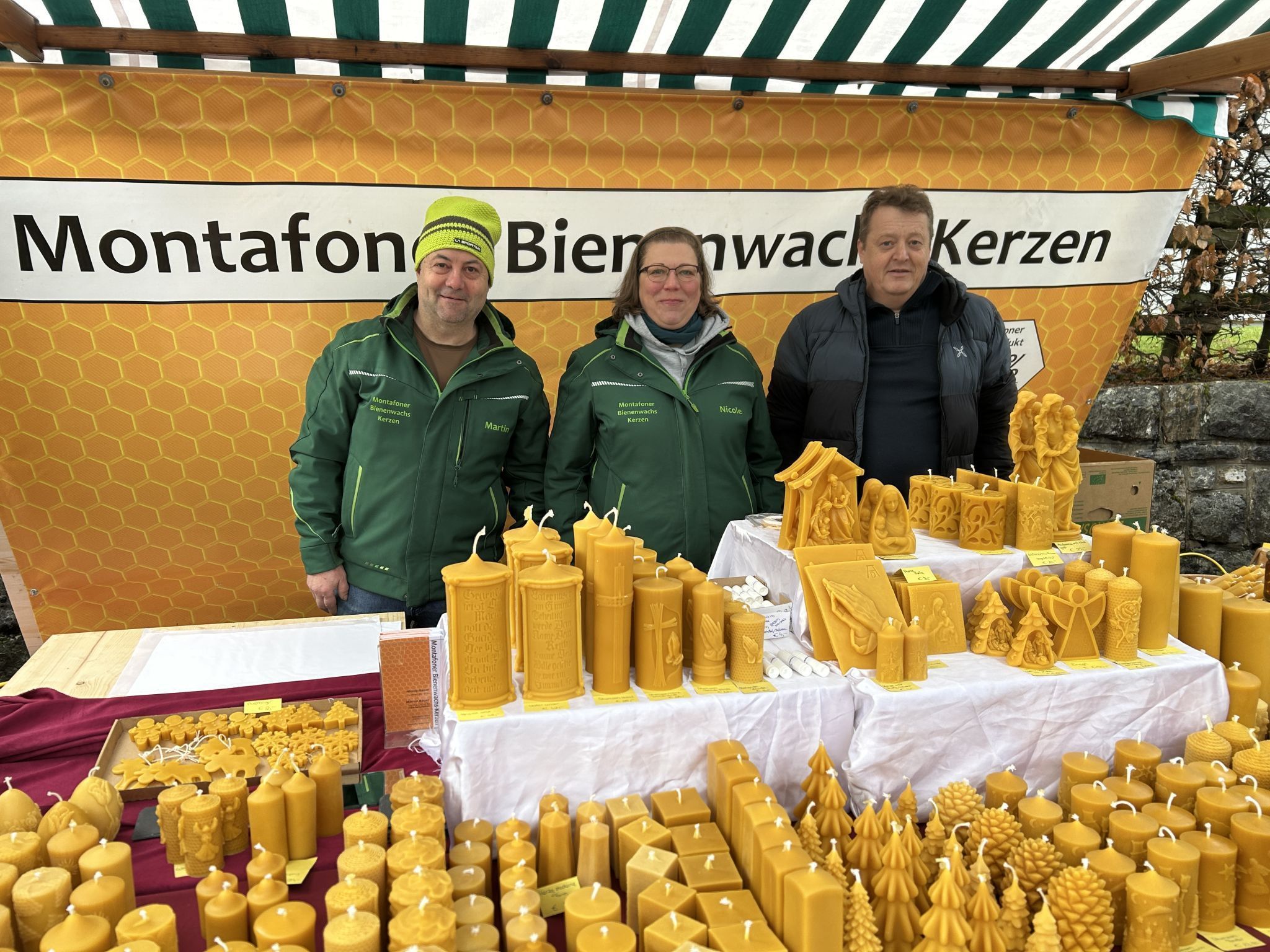 Die Montafoner Bienenwachskerzen waren ein Blickfang