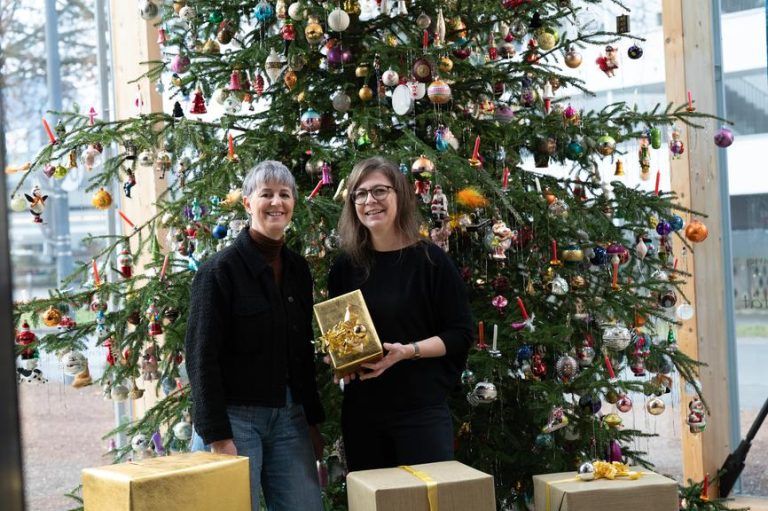 2500 Figuren, sechs Meter Höhe und ganz bewusst "schräg": Wo einer der meistbehängten Christbäume Vorarlbergs steht