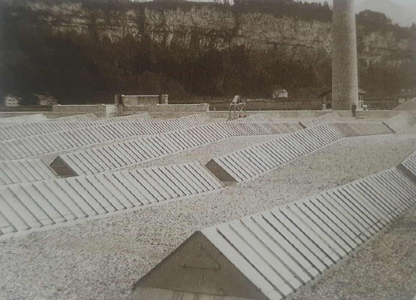 Sheddach der Fabrikshalle um 1900. Foto: Privat