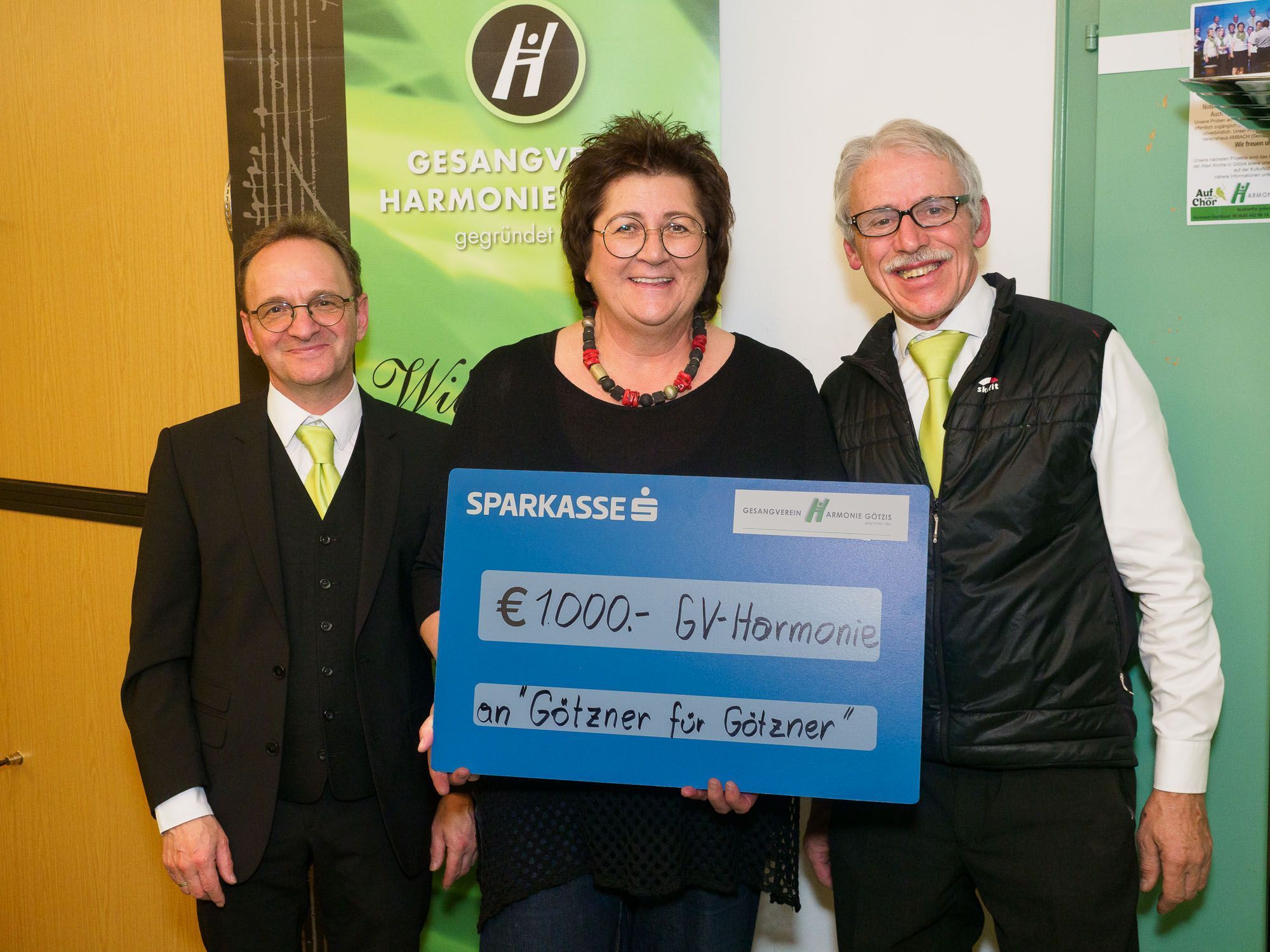 Thomas Thurnher, Obfrau Isolde Nachbaur und Obmann der Harmonie Götzis  Hermann Nachbaur 