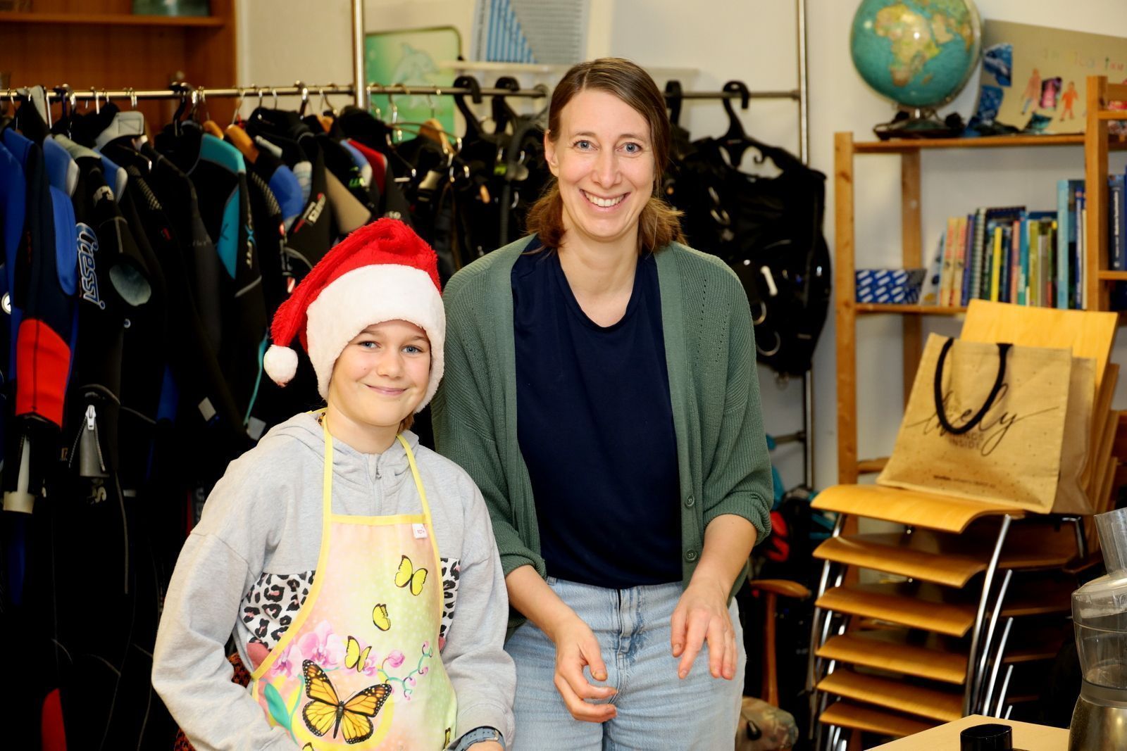 Der Tauchclub hatte kleine und große Backhelfer