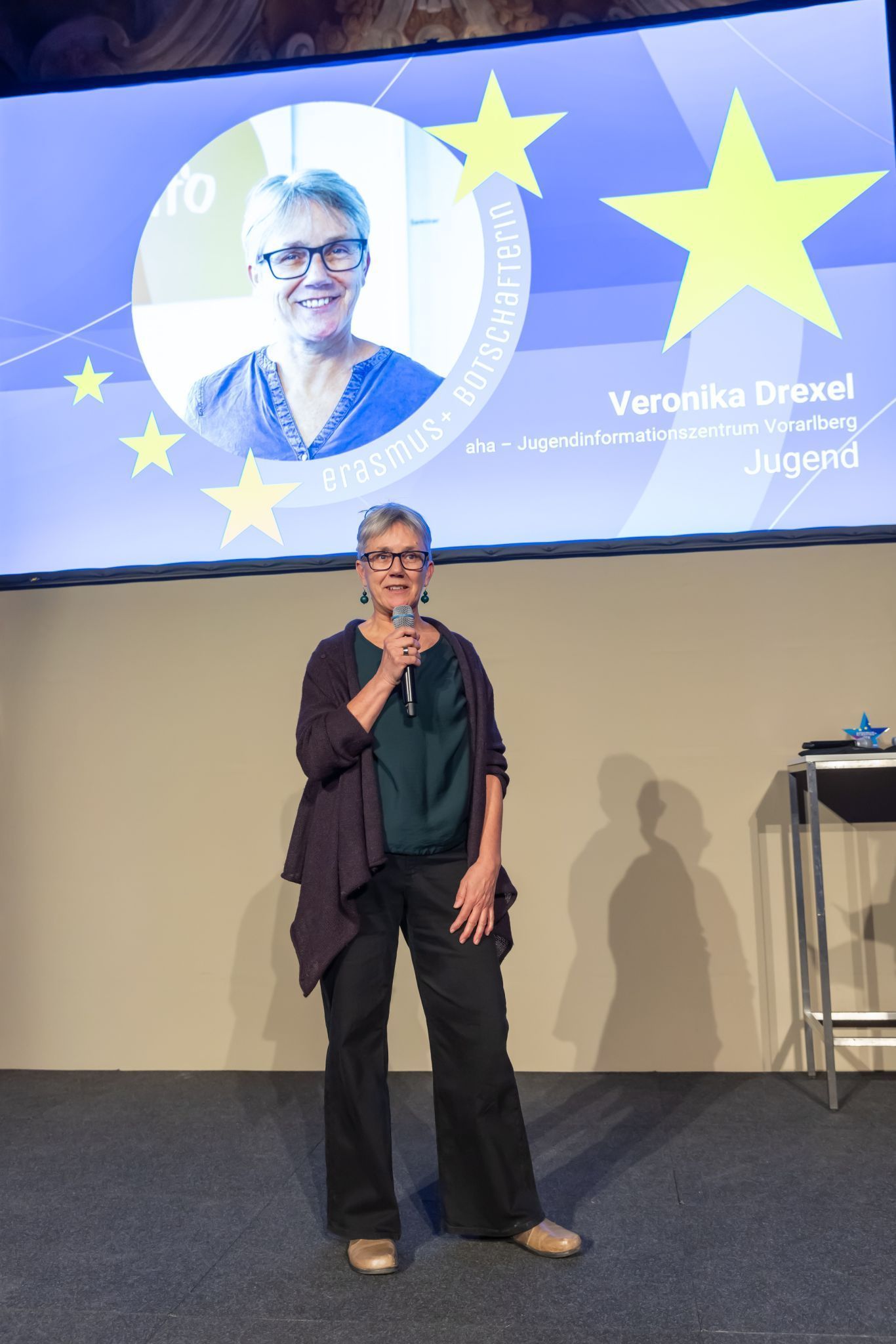 Veronika Drexel bei der Auszeichnung als Erasmus+ Botschafterin in Wien. @OeAD/APA-Fotoservice/Juhasz