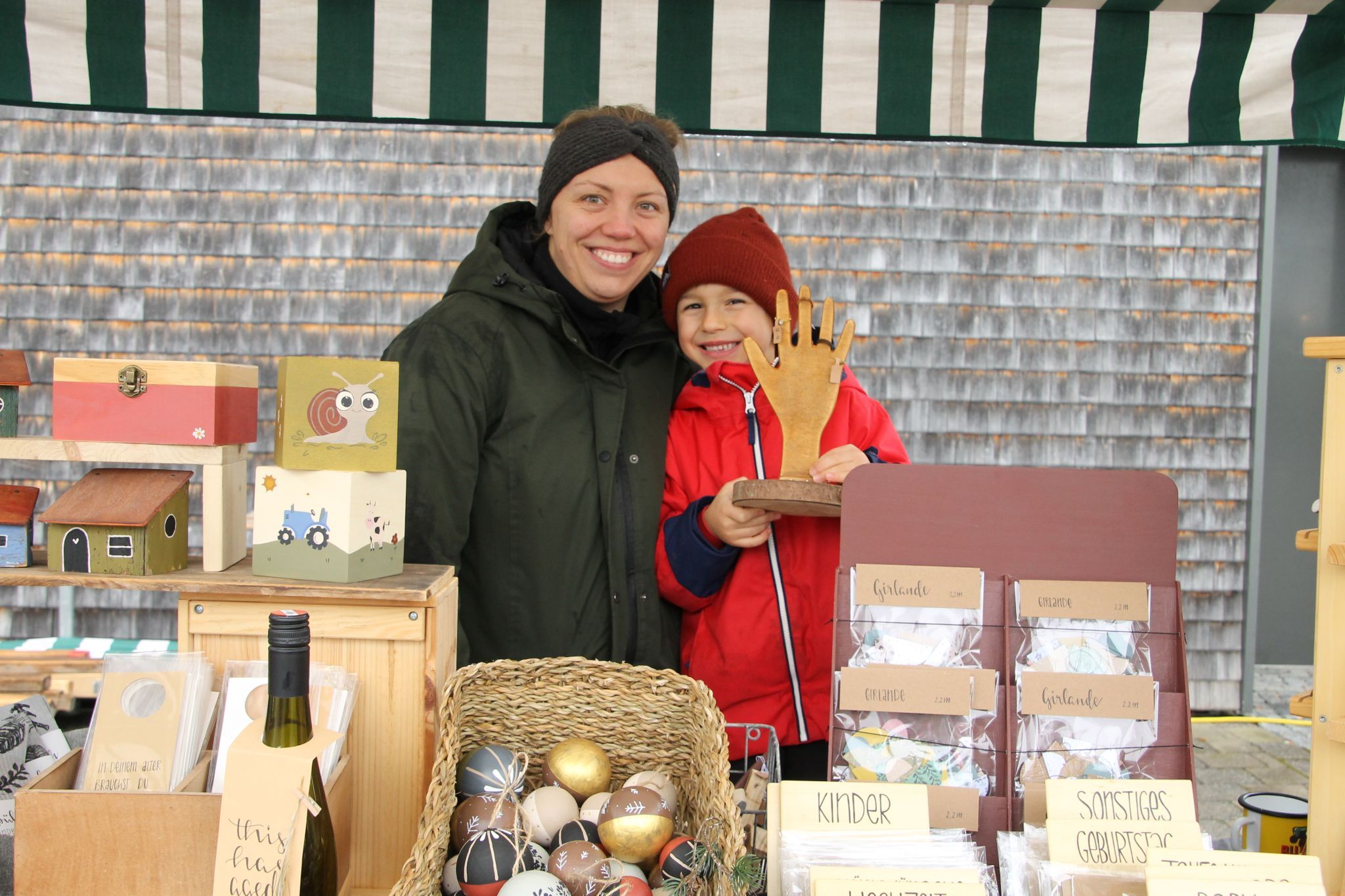 Carola und Paul fungierten als Aussteller beim Bucher Klosamarkt