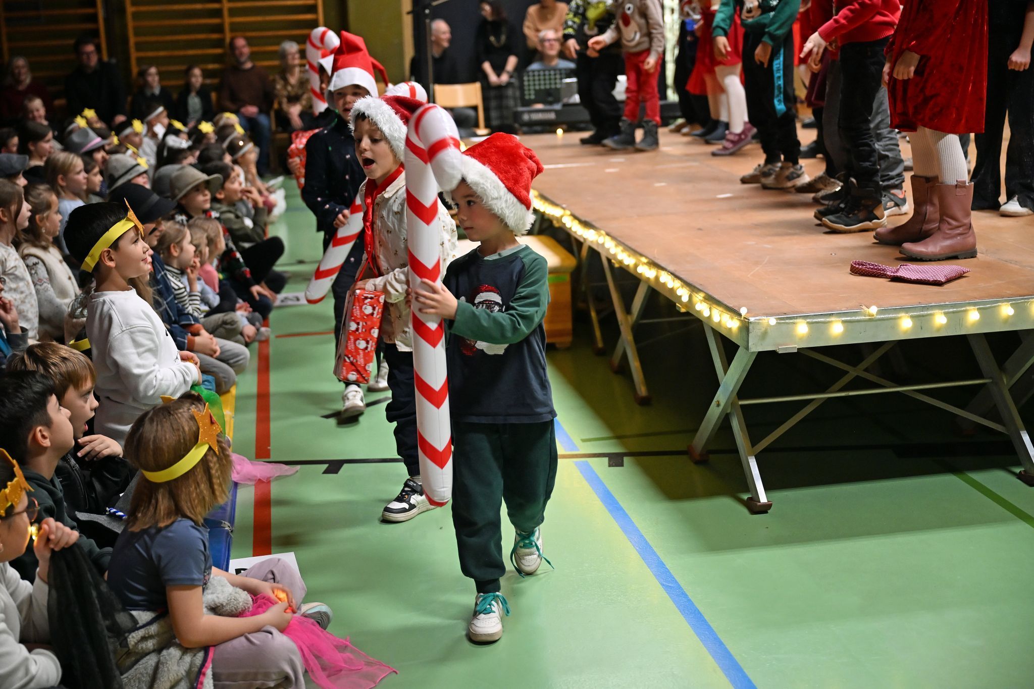 Auch die 1b machte beim Rap mit.