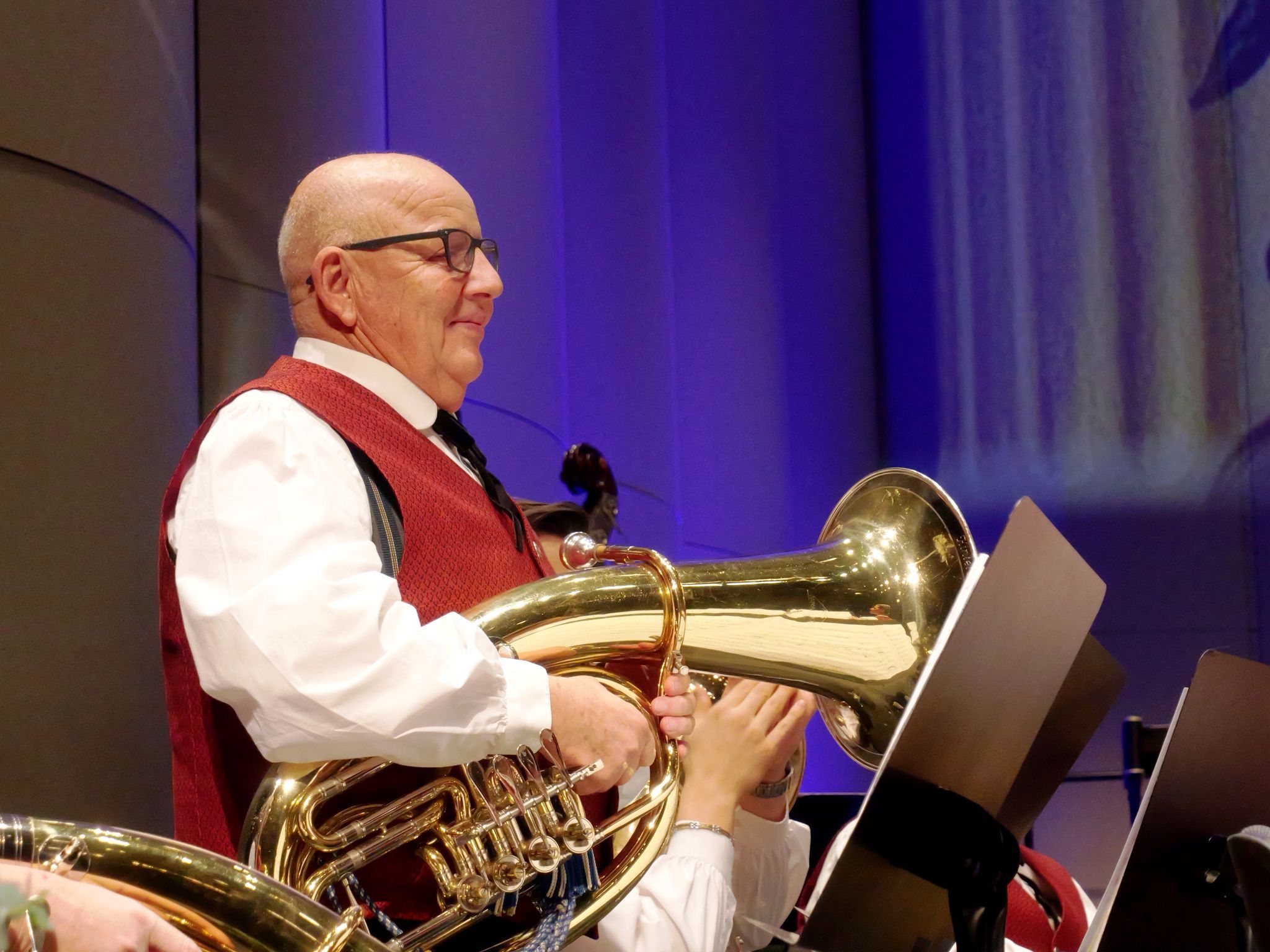 Erwin Wehinger am Tenorhorn meisterte eine gefühlvolle Soloeinlage.