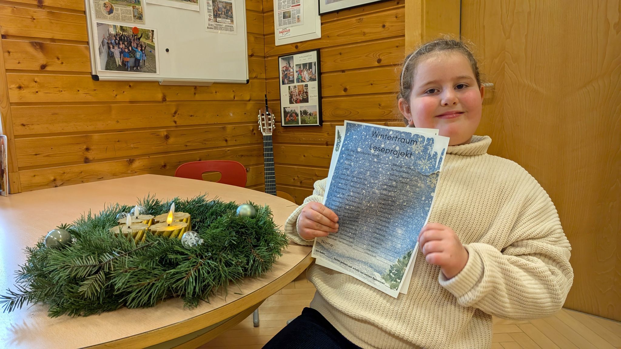 Die gelesenen Seiten werden täglich in ein Protokoll eingetragen.