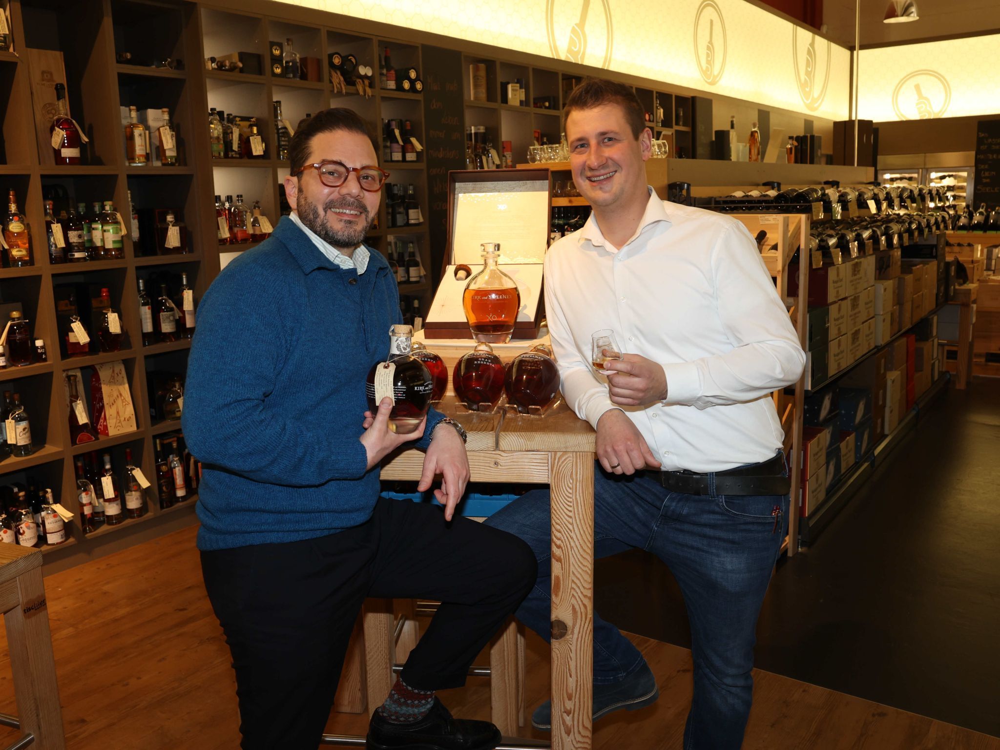 Jon Lax (Kirk & Sweeny Rum) und Spirituosenspezialist Peter Bohle (Bevanda).