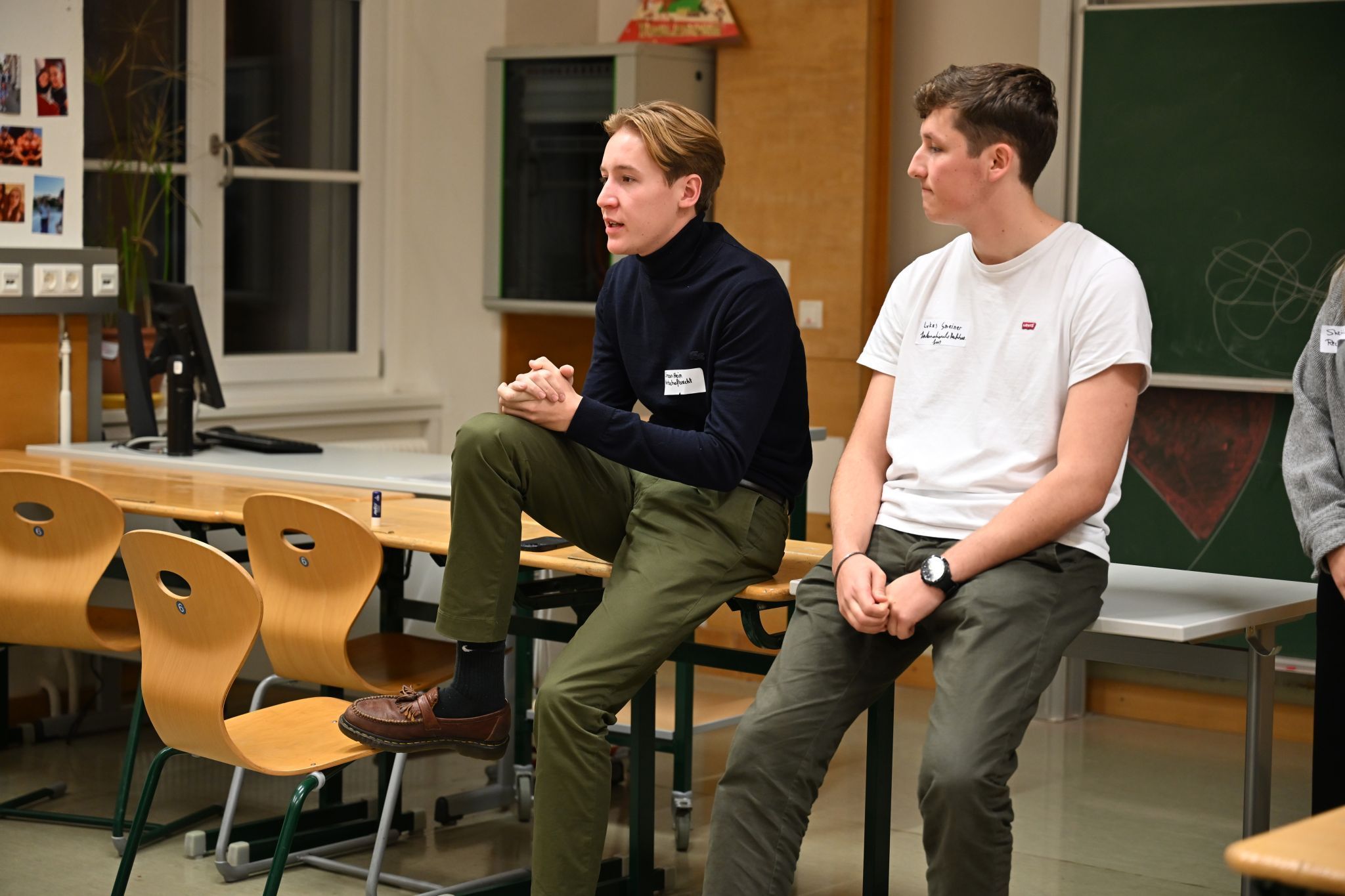 Die Jusstudenten erklärten auch den Unterschied zwischen einem klassischen Jusstudium und dem Studium des Wirtschaftsrechts.