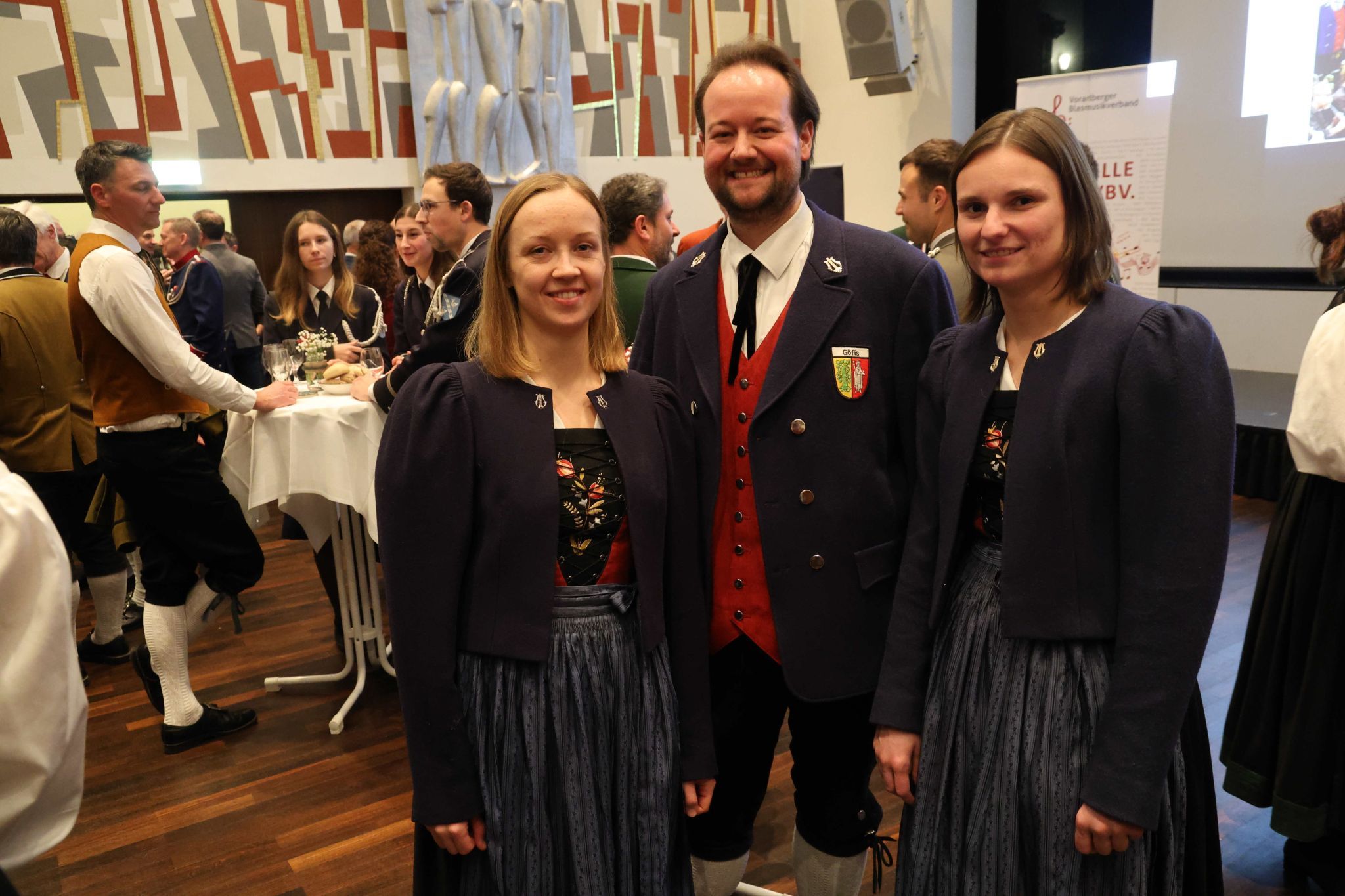 Stefanie Halb, Joachim Lampert und Elisabeth Ploder vom MV Göfis.