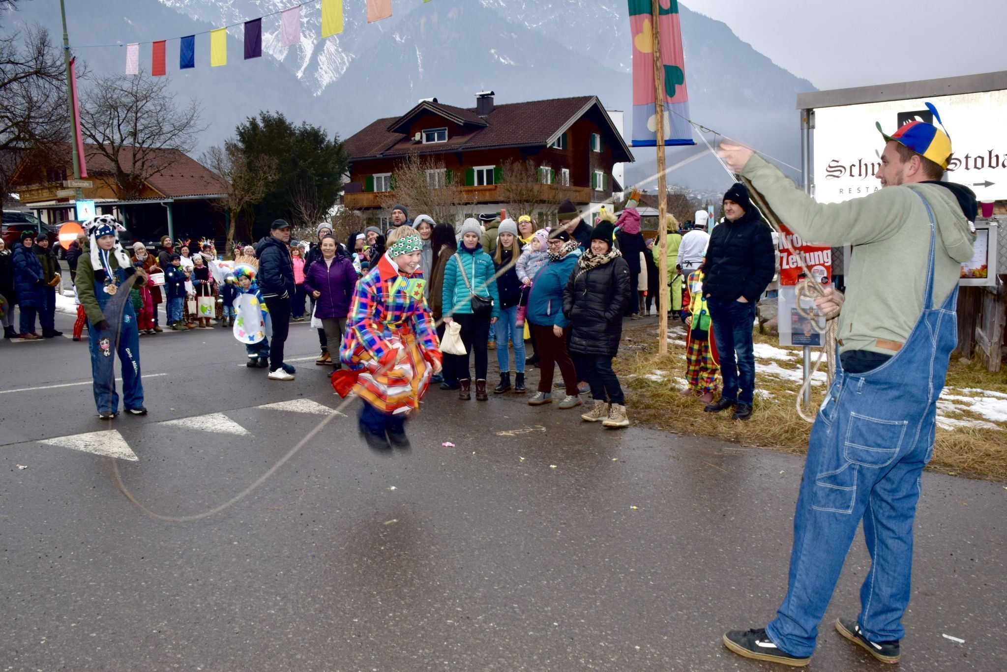 Das Seilhüpfen machte viel Spaß.