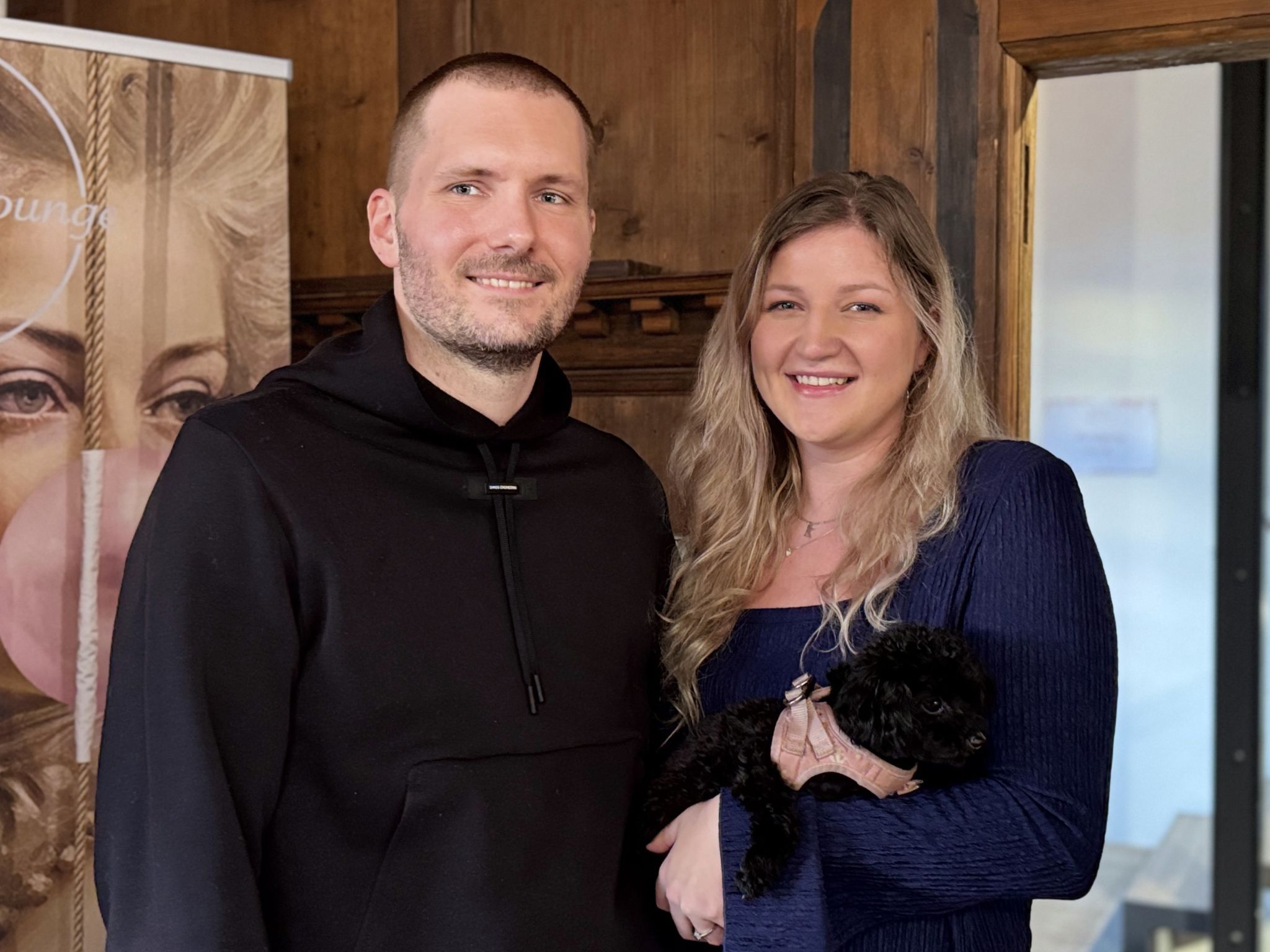 Marcus Blenk und Kristina Karnowsky mit Lilli.