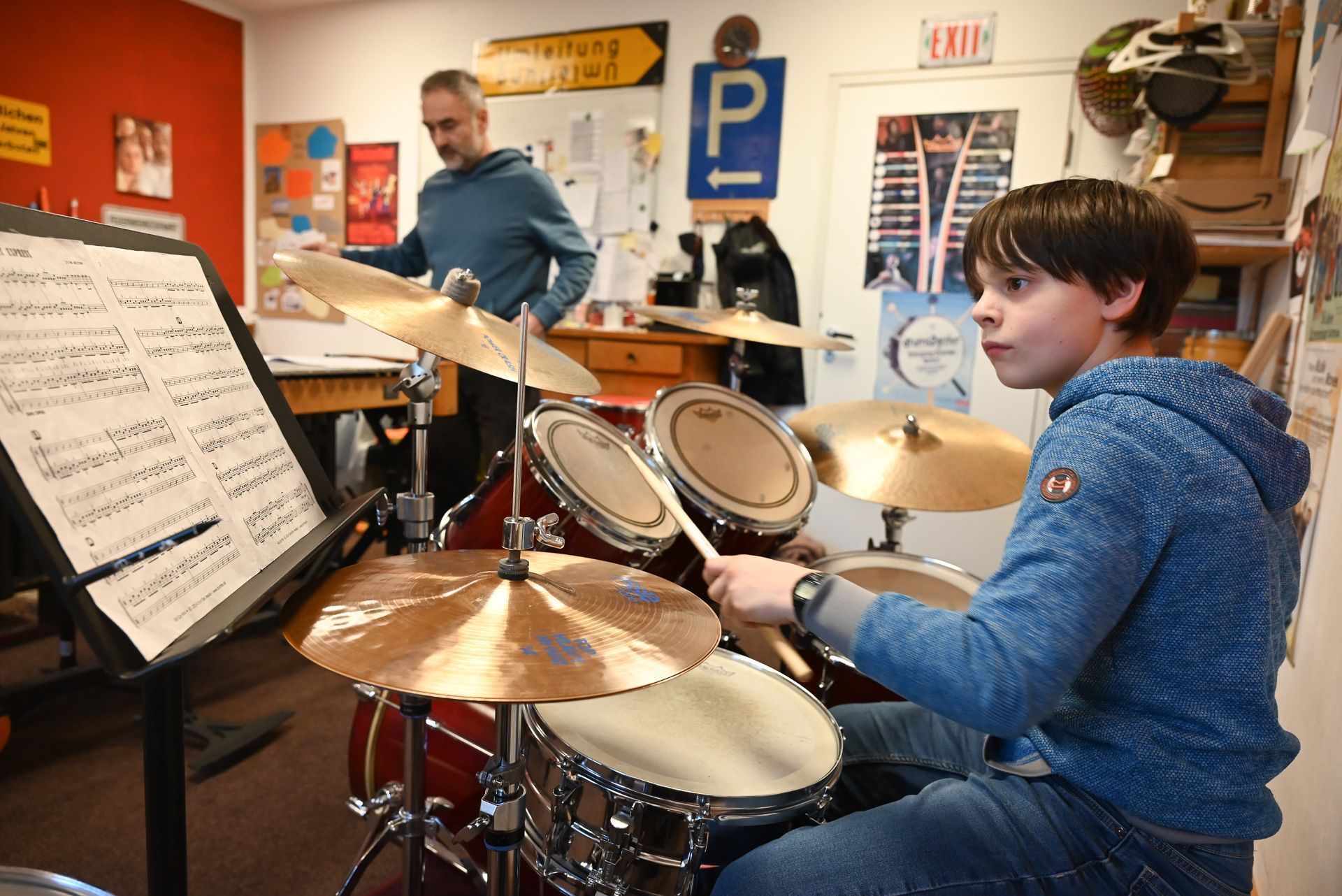 Vier Lieder präsentieren die zwei Jungen bei prima la musica.