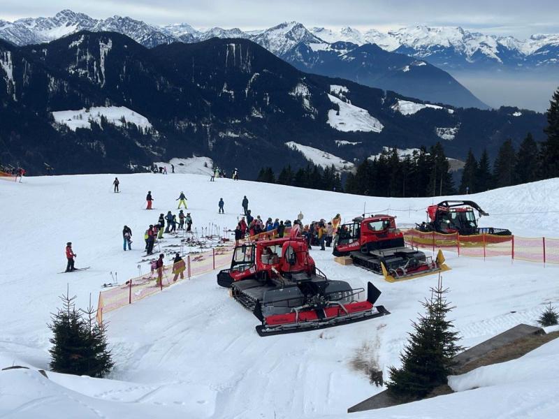 Das Highlight der Skiwoche: Pistenbully fahren.