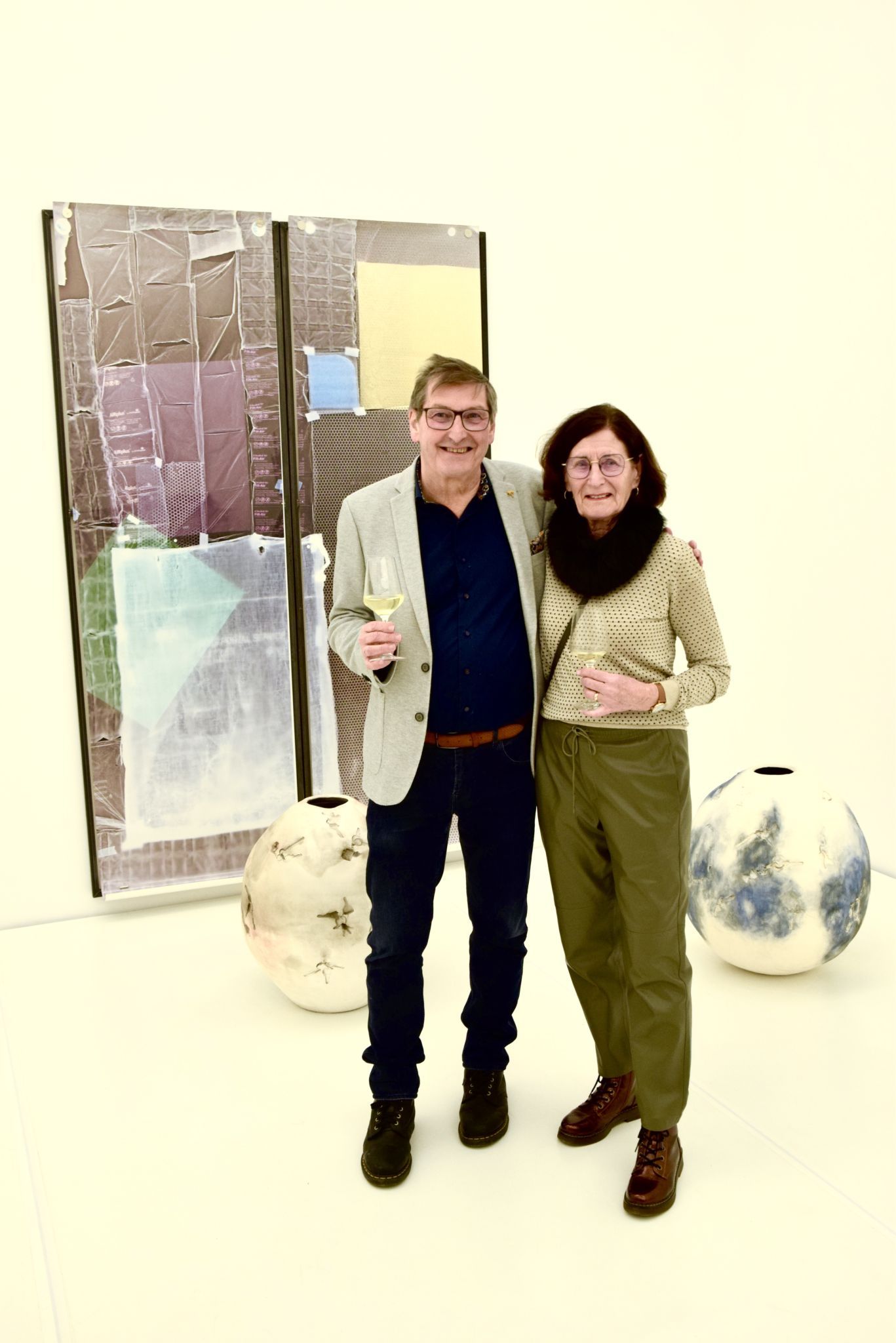 Der geschäftsführende Obmann des Vereins allerArt Bludenz, Wolfgang Maurer (ehemaliger Kulturamtsleiter der Stadt Bludenz) mit seiner ehemaligen Mitarbeiterin Verena Maier.