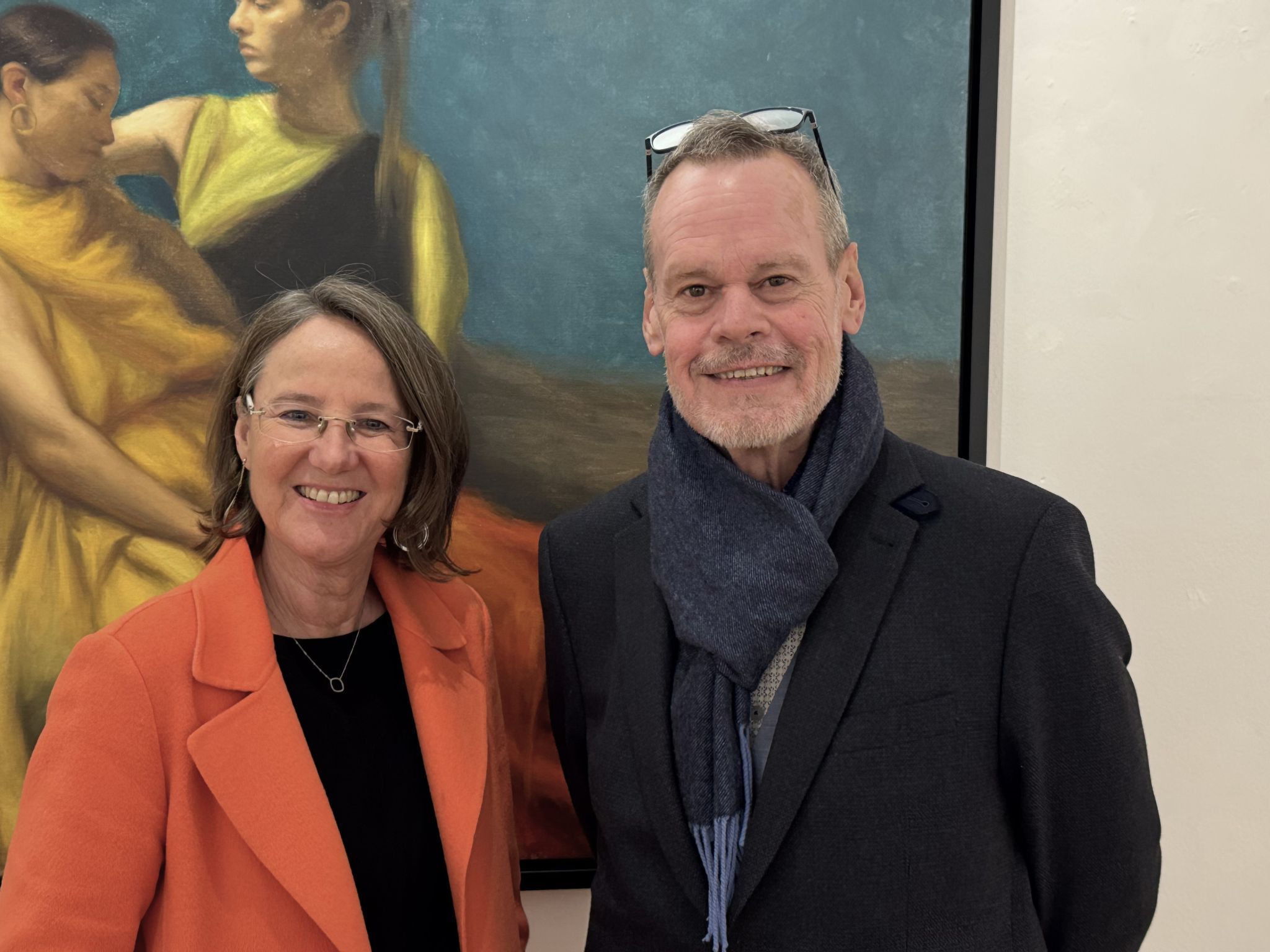Vernissageredner Thomas Schiretz mit Sabine Lässer.