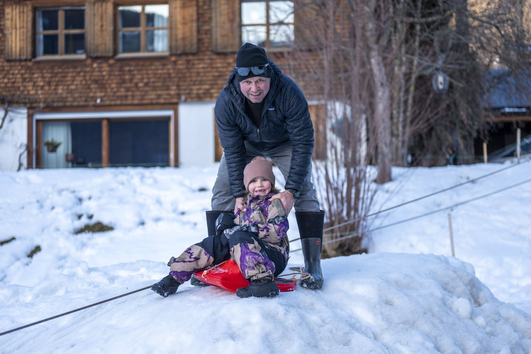 Initiator Hannes Kohler mit Tochter Mathilda