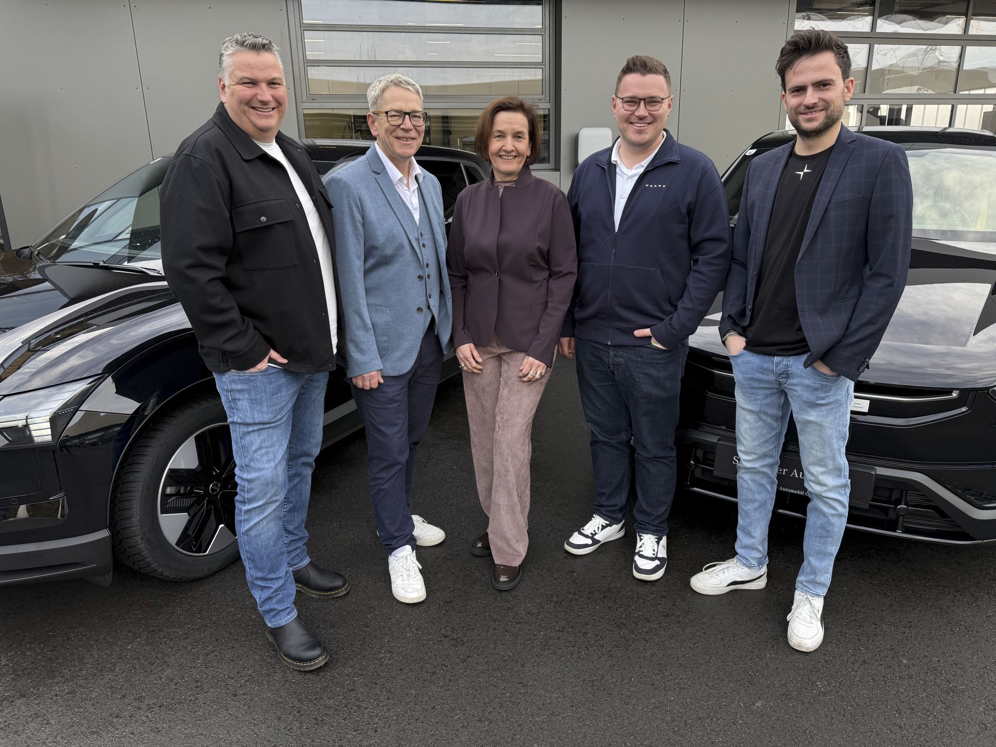 Feierten den Zuzug/ GF Joachim Singer, Gerhard Dell-Ospel, GF Karin Seyfried, ML Simon Hosp und Elias Ludescher