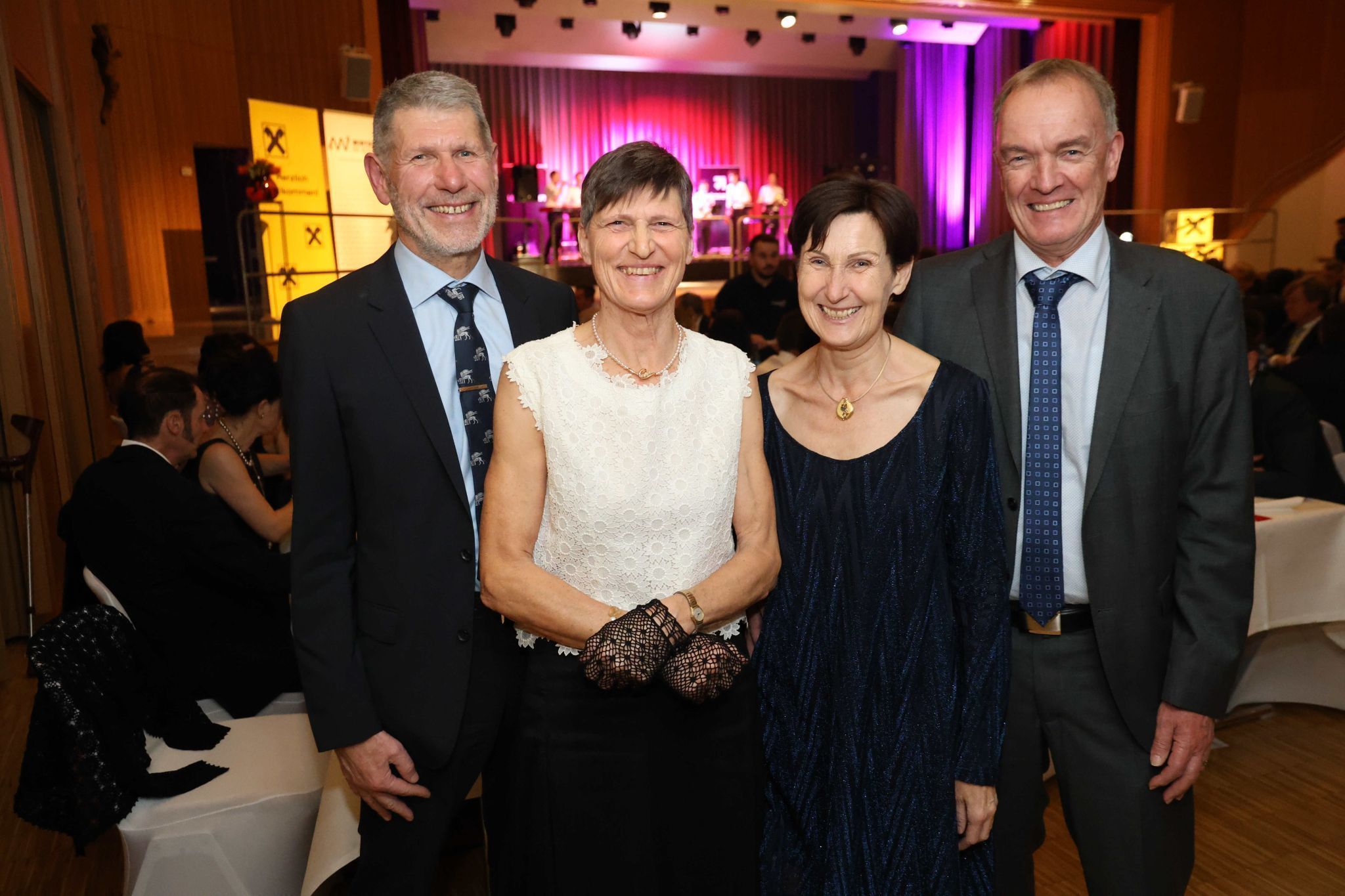 ObstIntD. Josef Müller und Margret, Karin Müller-Gau und Wilfried Gau.