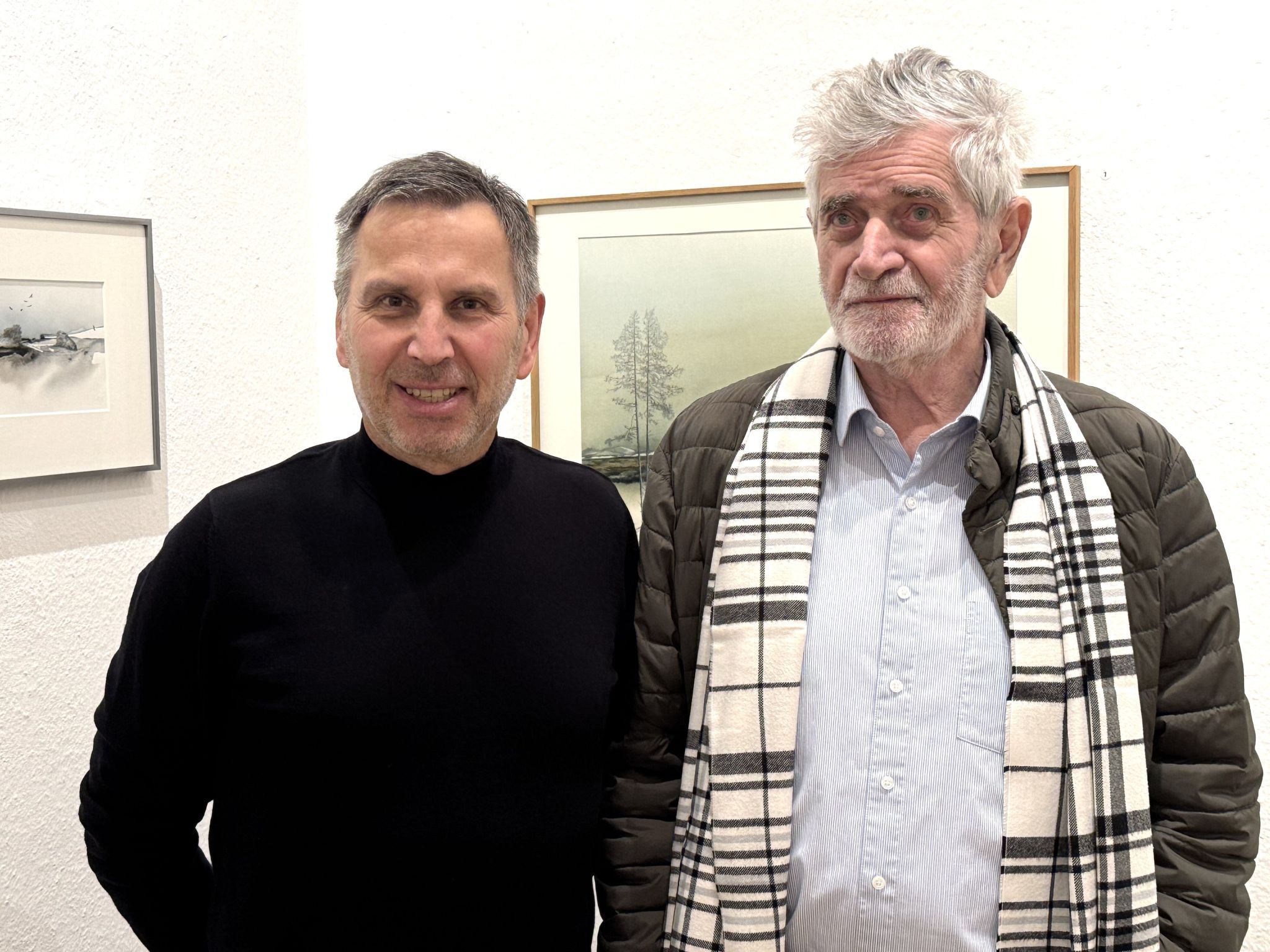 Kunstbegeistert: Stefan Knünz und Werner Kopf.
