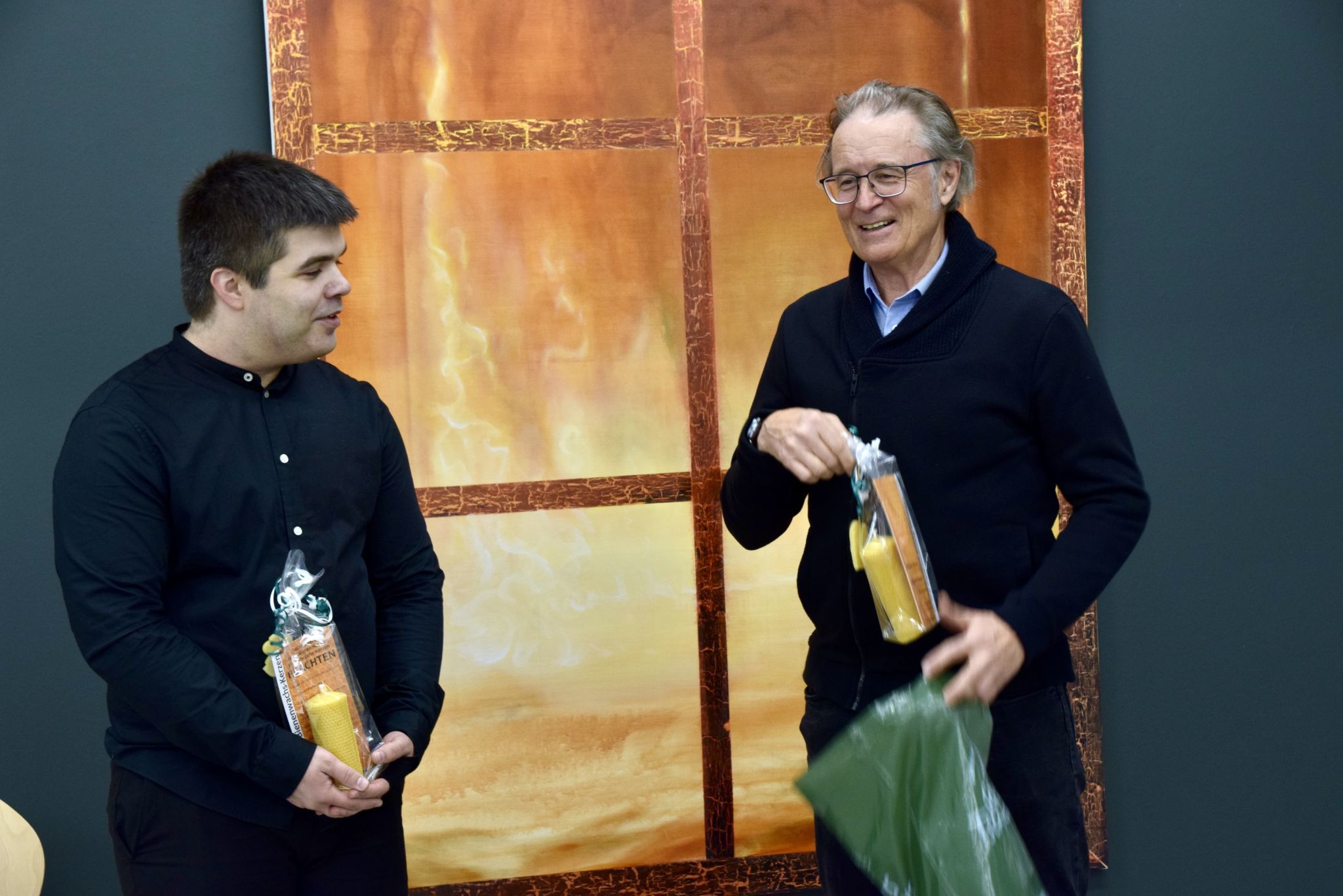 Konzert mit dem Akkordeonisten Ghenadie Rotari, hier mit Roland Haas (Kunstforum Montafon). 