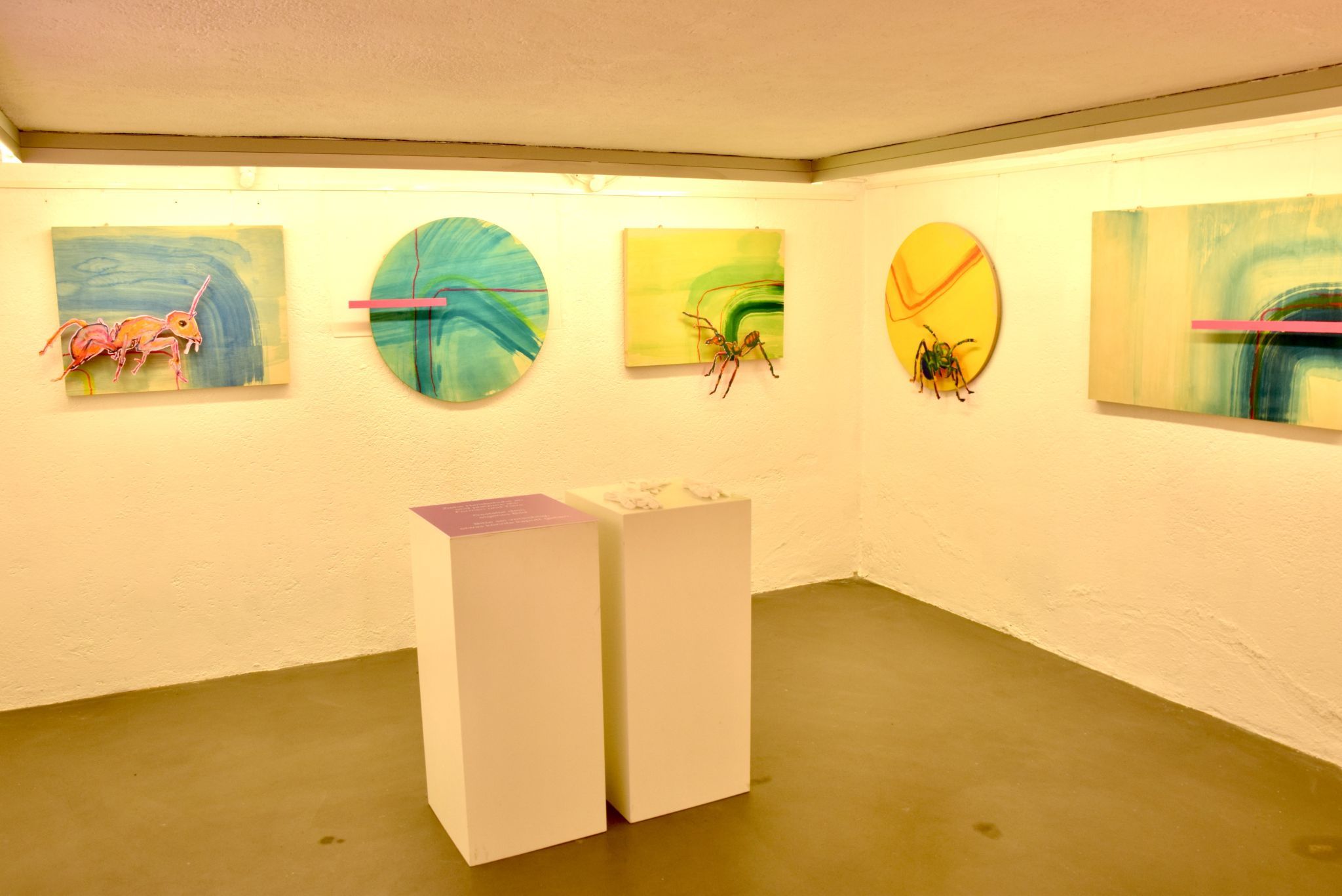 Blick in den Ausstellungsraum mit Werken von Rebecca Marent